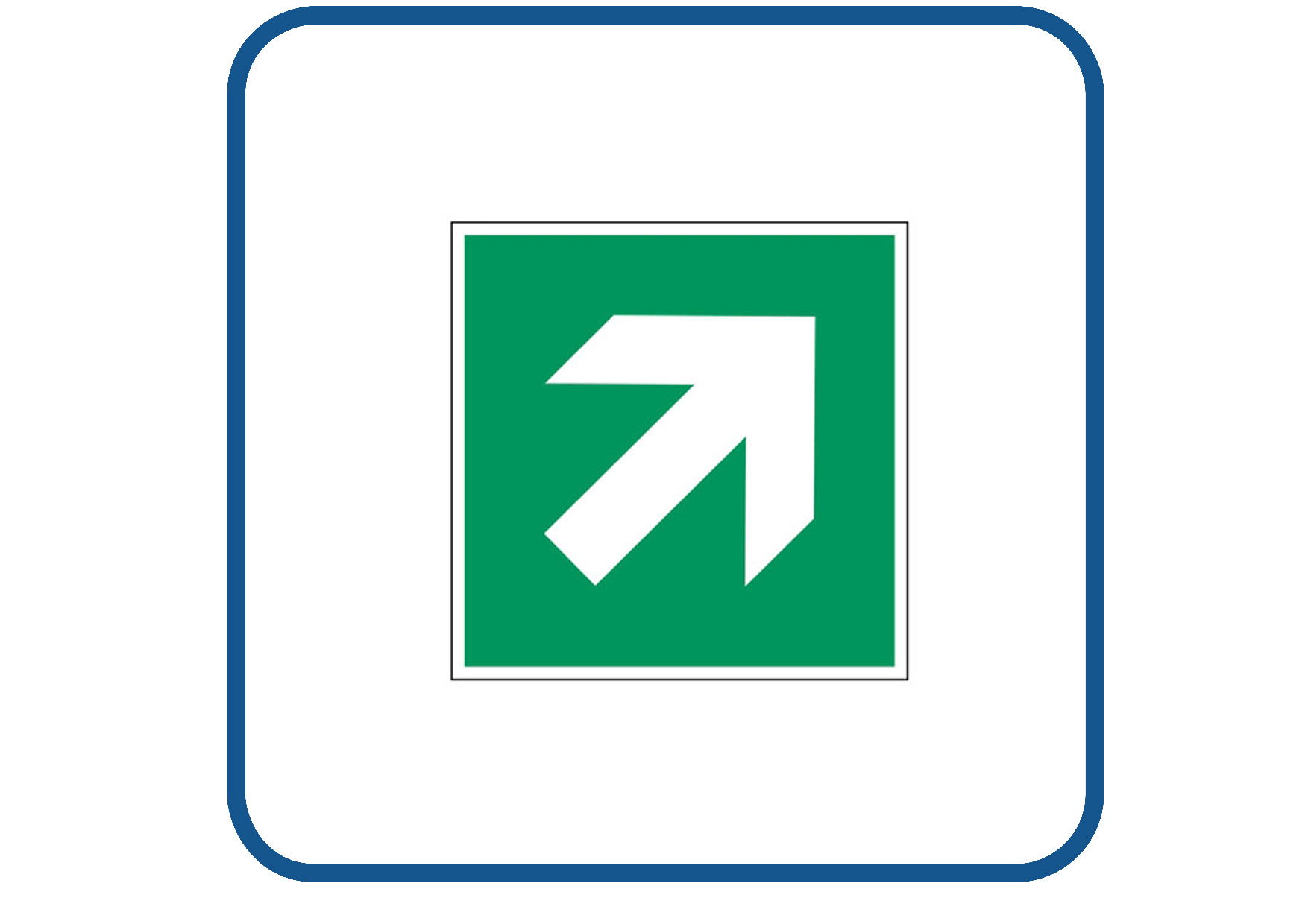 Pijl schuin rechts naar boven sticker
