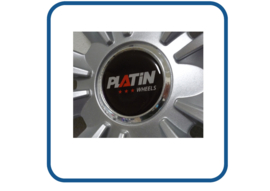 Platin Wheels naafsticker