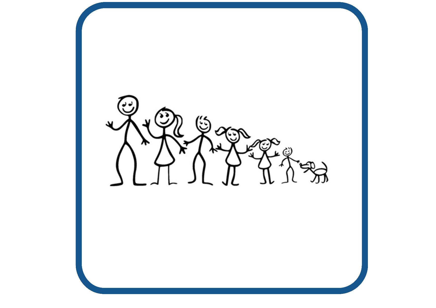 Happy family stick design 3 sticker