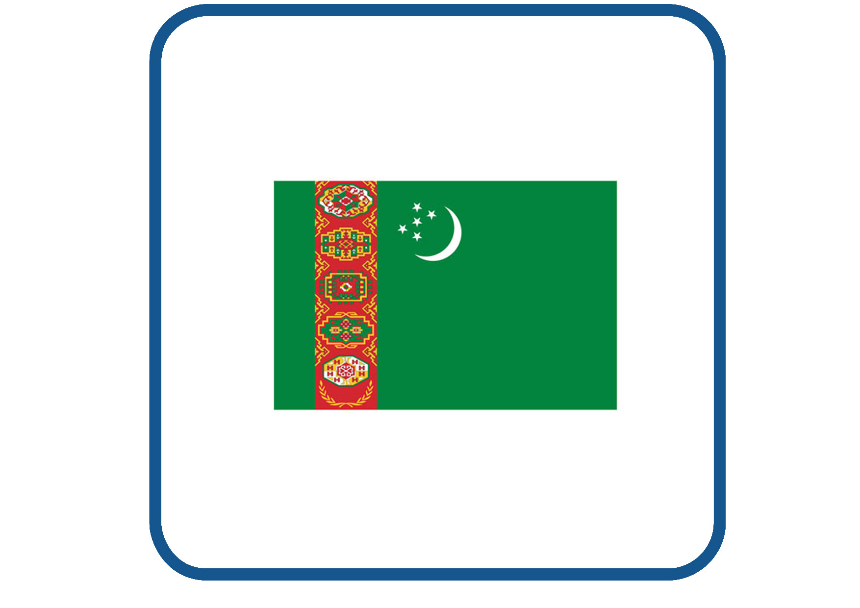 Turkmenistan vlag sticker