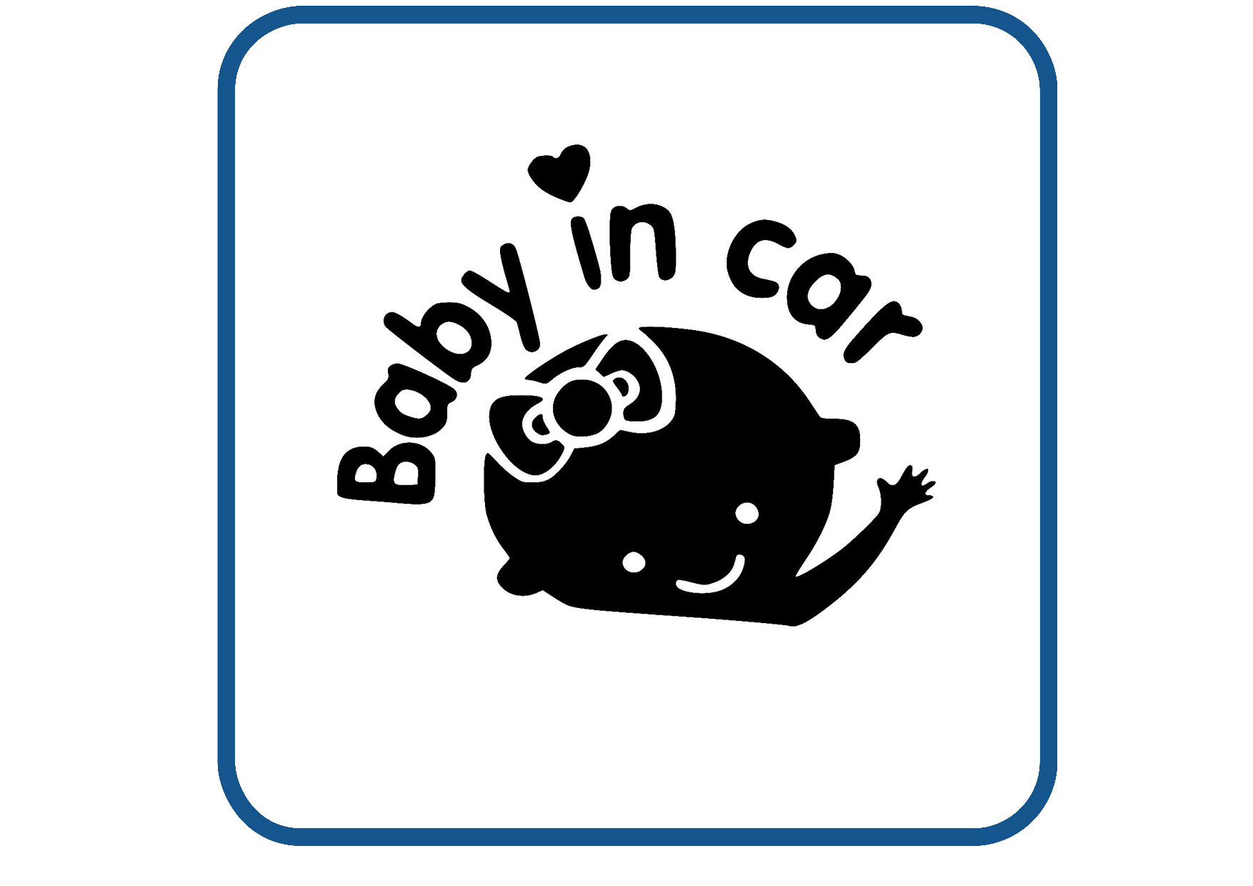 Baby in car design 3 sticker