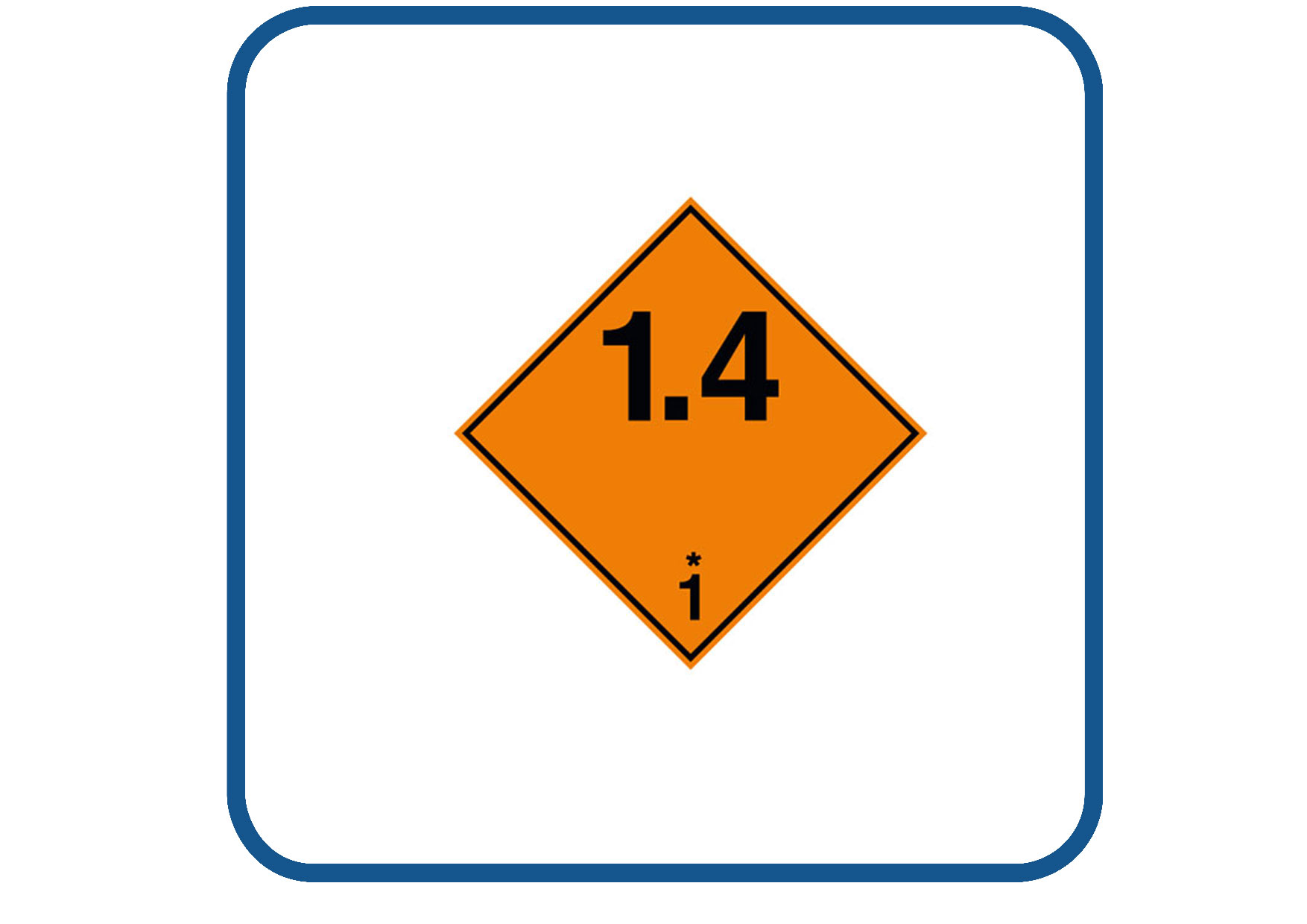 Ontplofbare stoffen en voorwerpen 1.4 sticker
