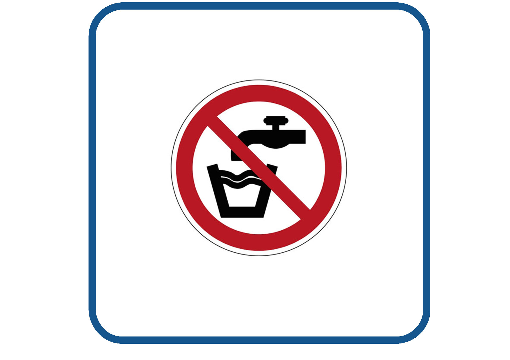 Geen drinkwater sticker