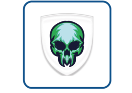 Skull design 8 doming 3D gel sticker