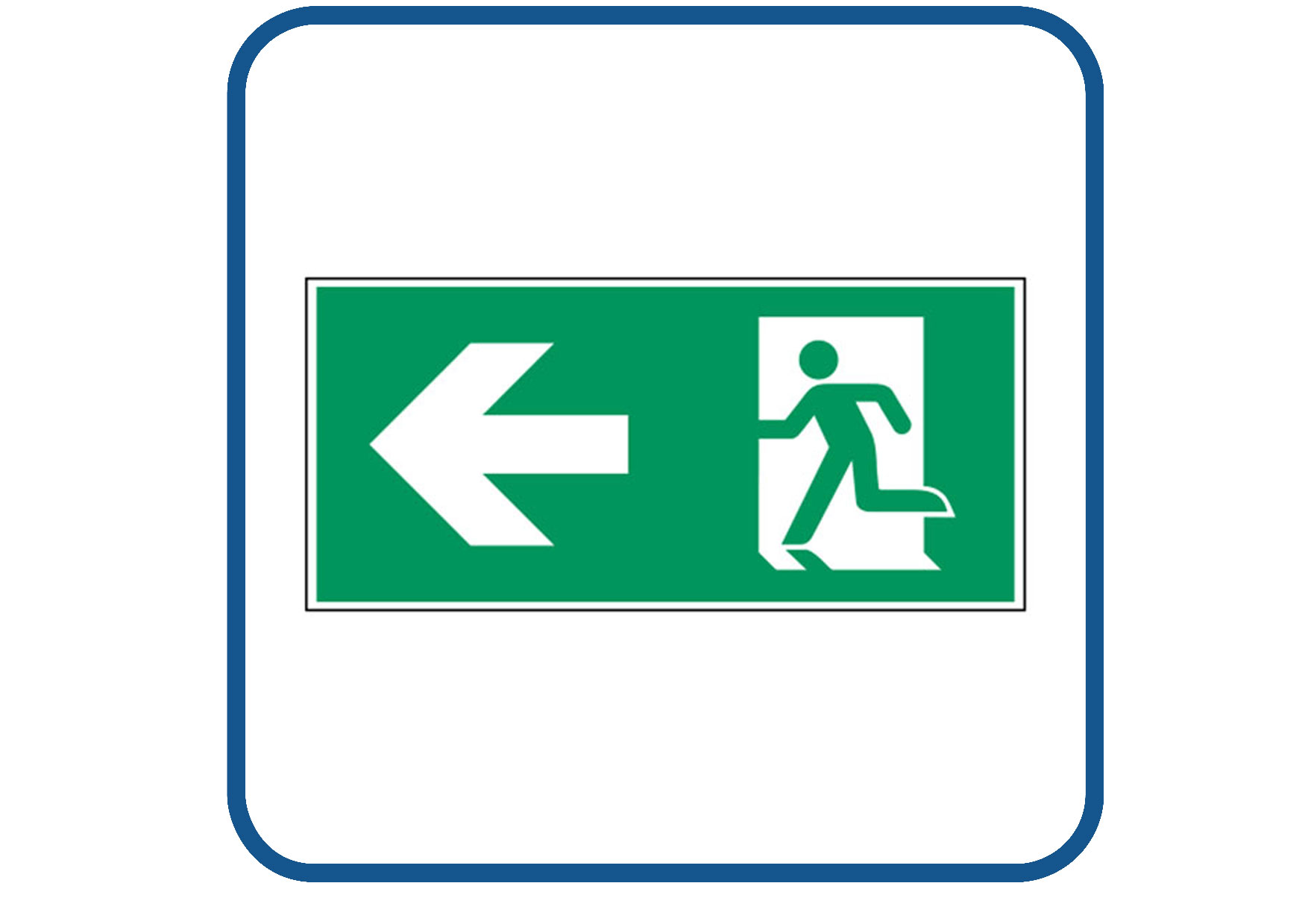 Vluchtweg naar links sticker