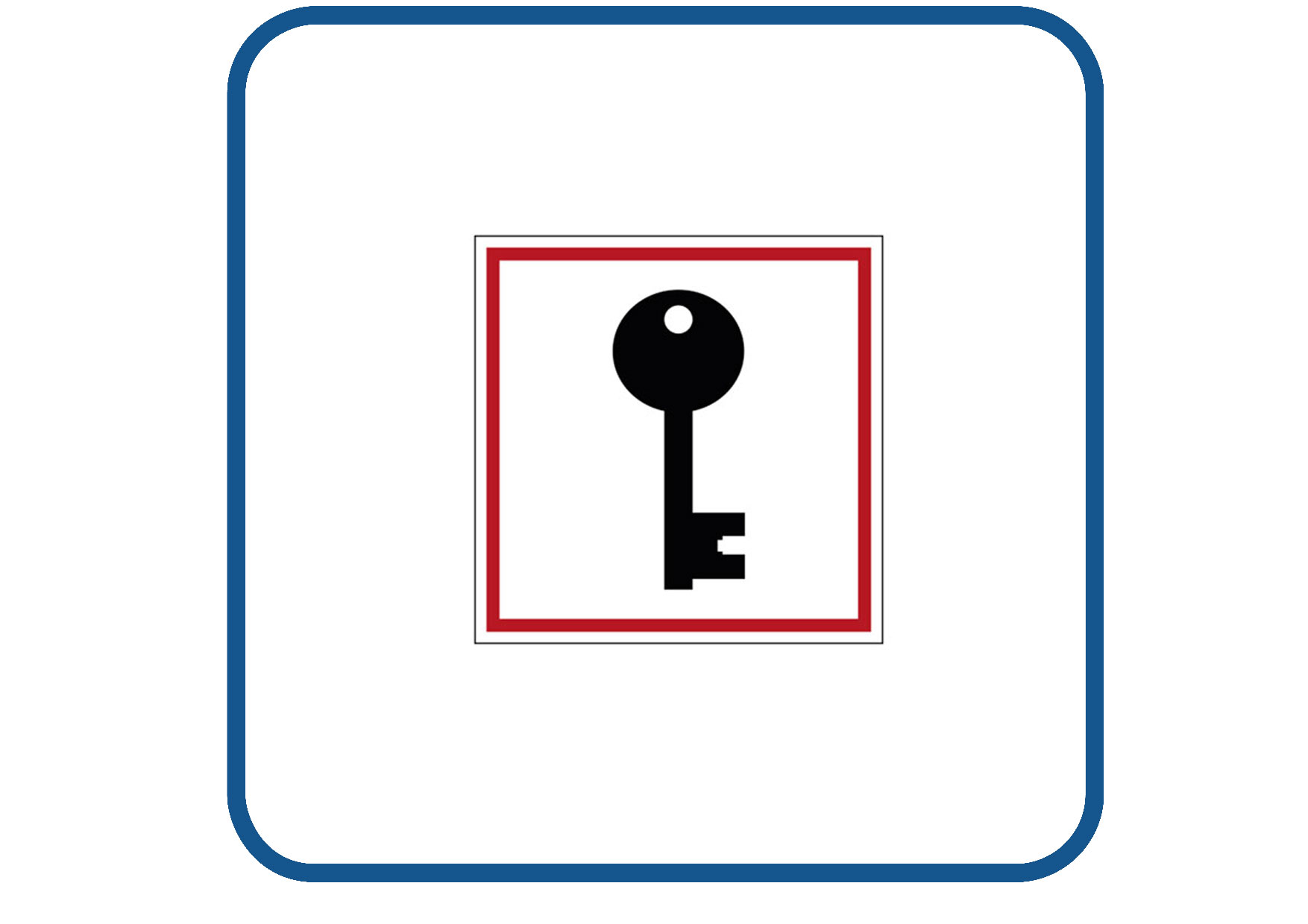 Noodsleutel sticker