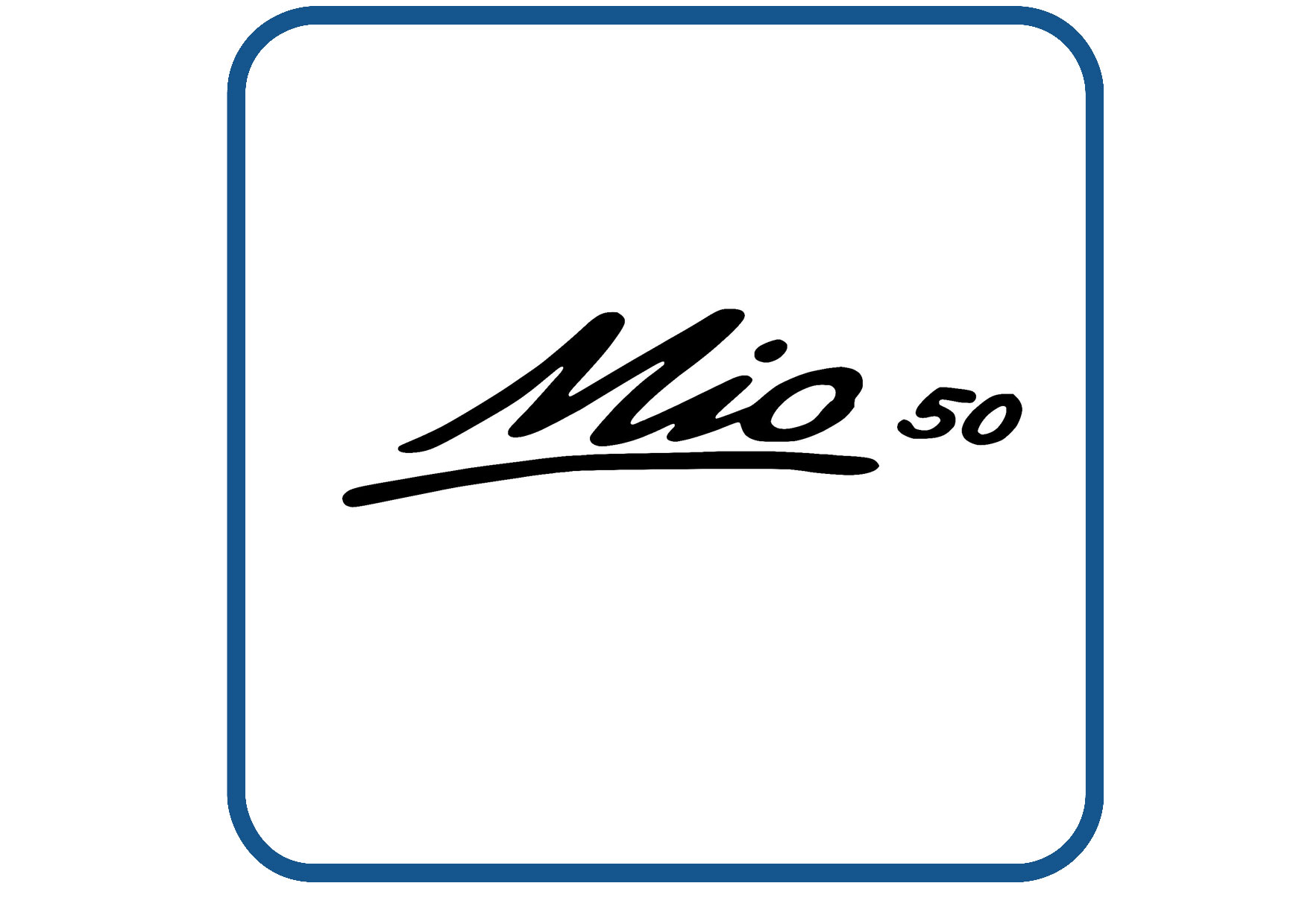 Mio 50 gestreept sticker