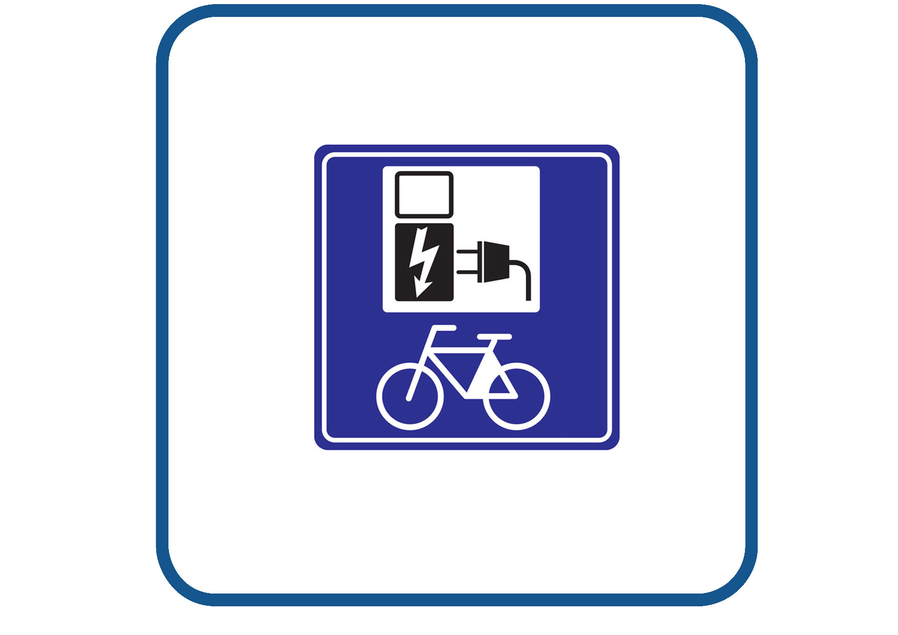 Oplaadpunt fiets sticker