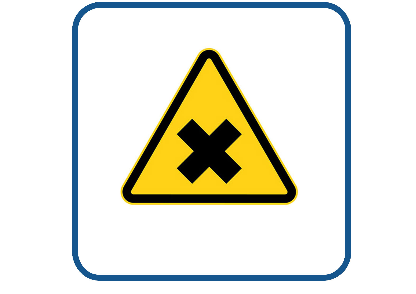Irriterend of schadelijk waarschuwing sticker
