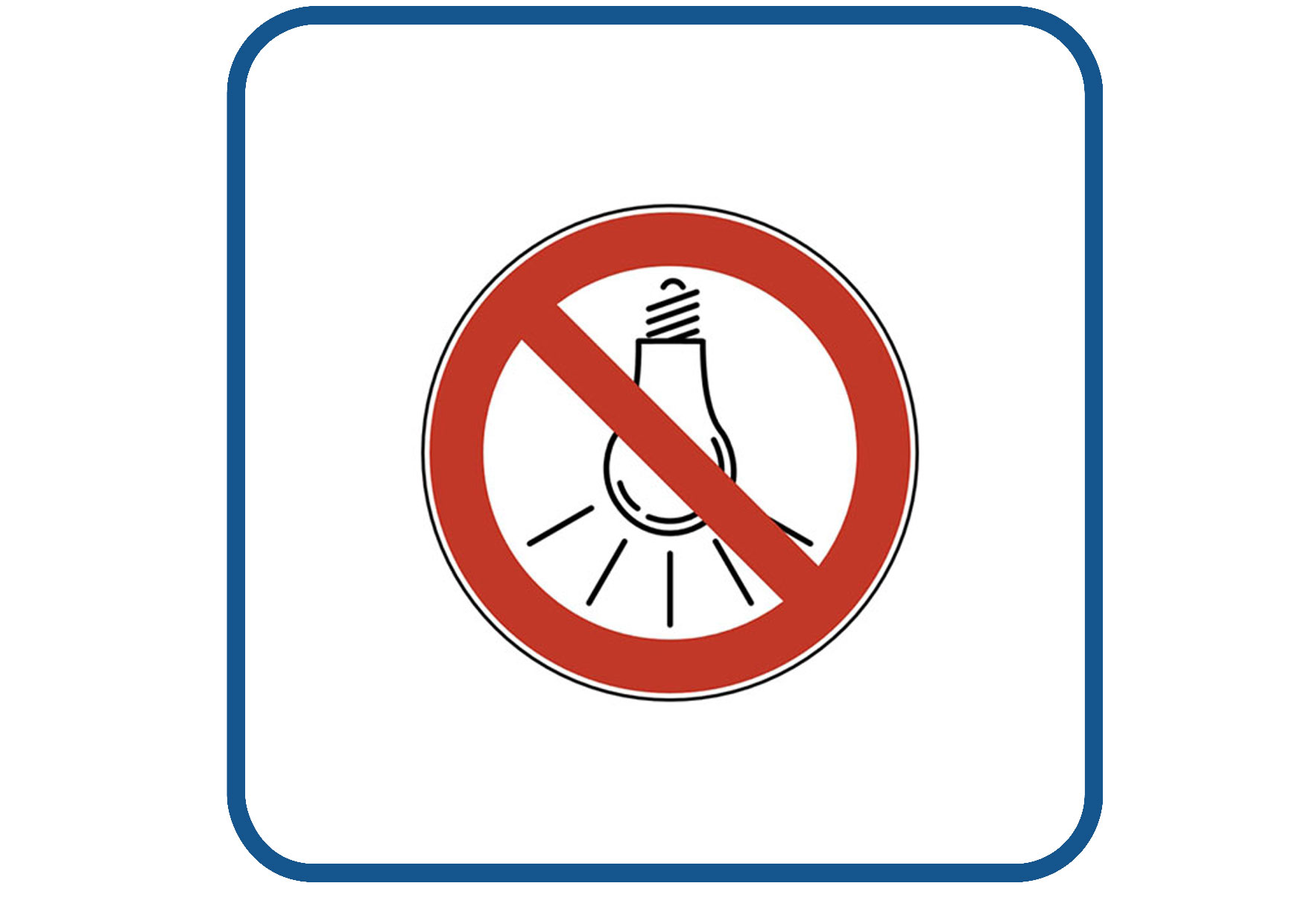 Verboden lichten te branden sticker