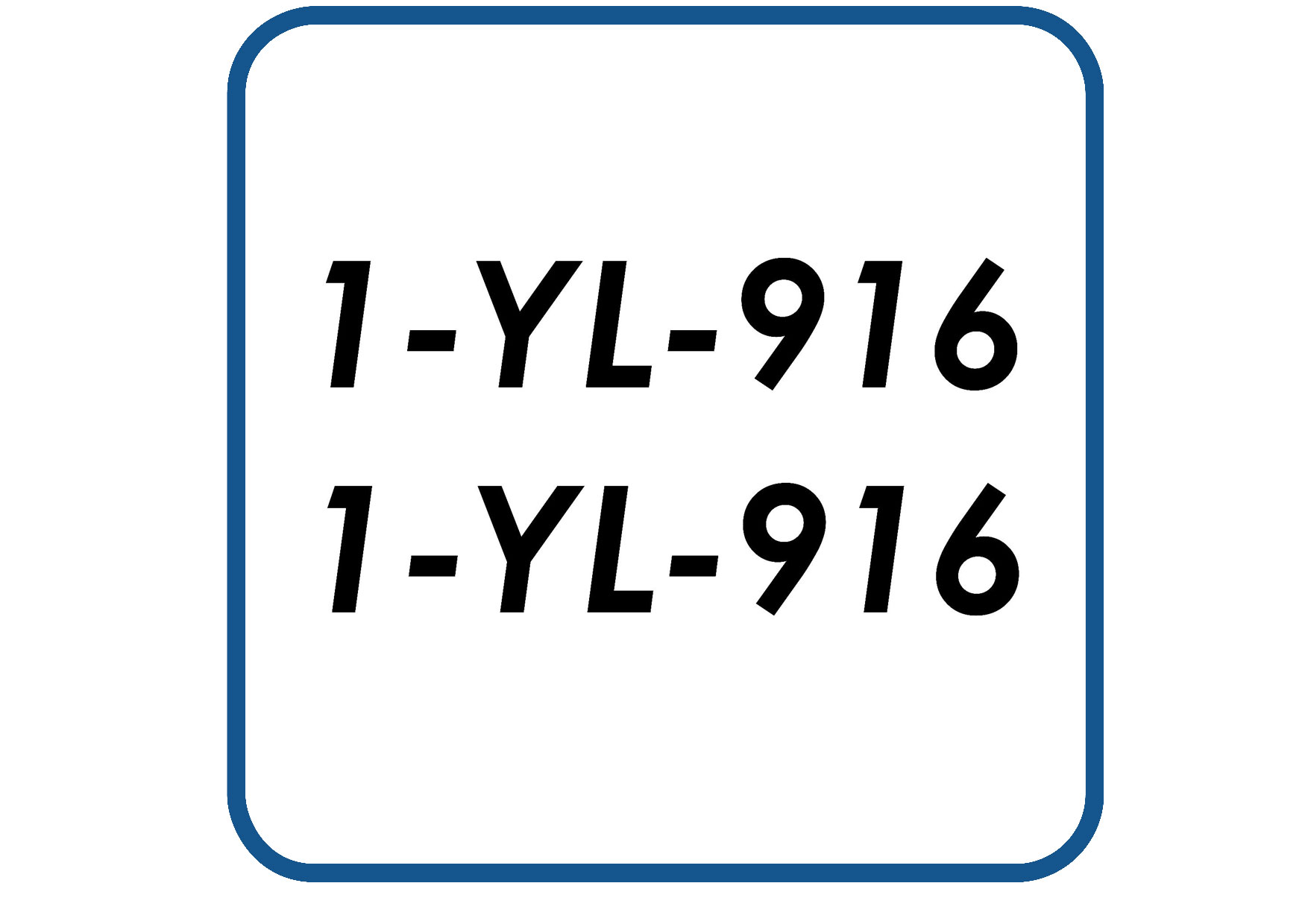 Boot registratie set van 2 stickers