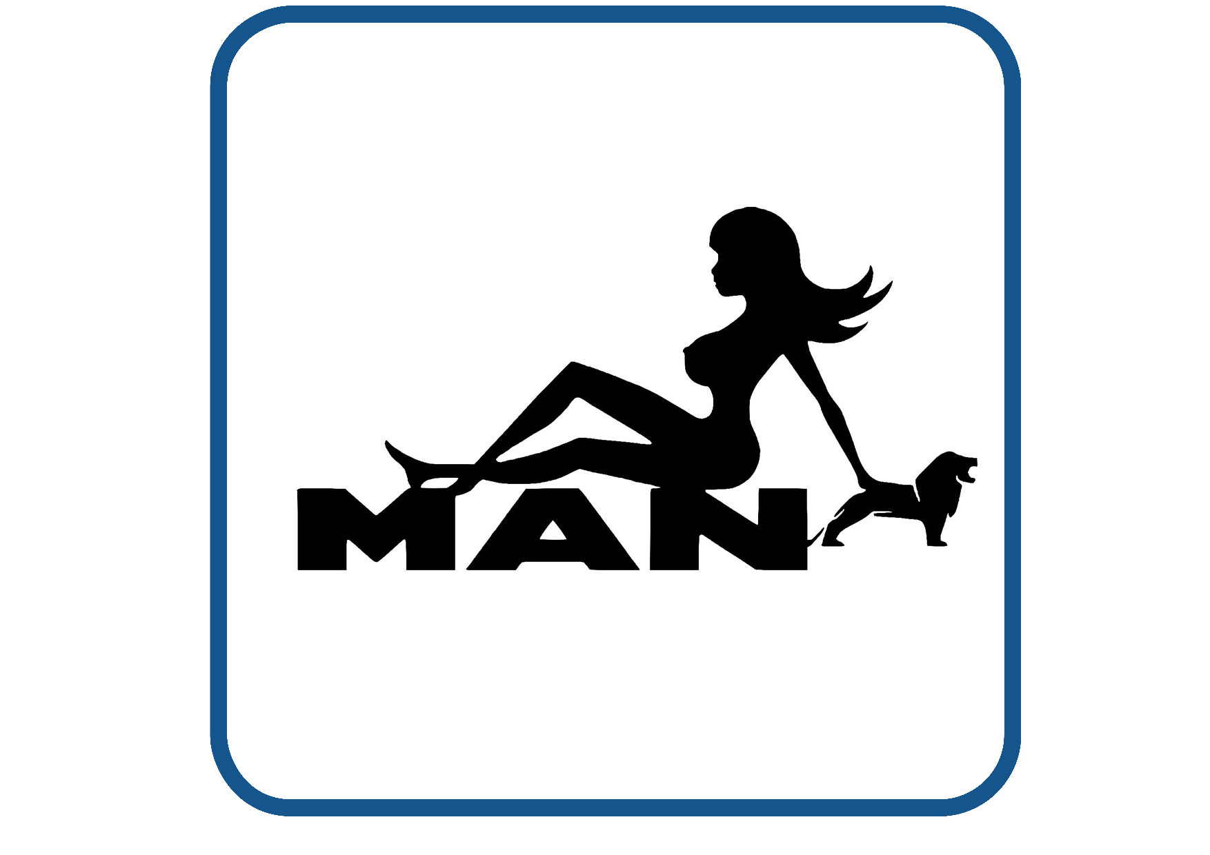 MAN pinup sticker
