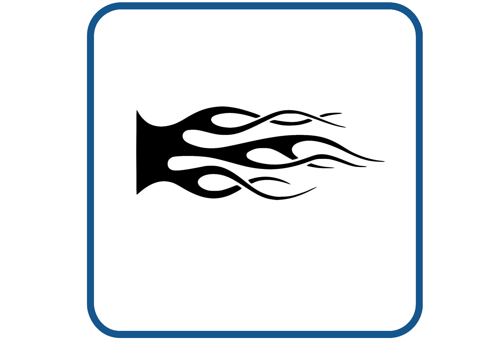 Vlammen design 45 sticker