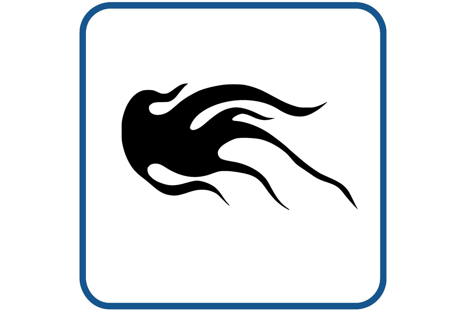 Vlammen design 1 sticker