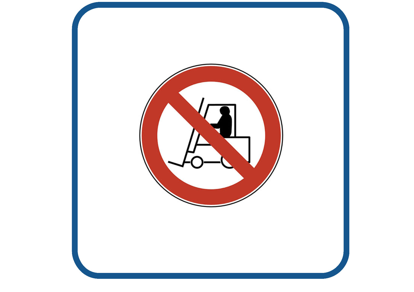 Heftruck verboden sticker