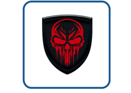 Skull design 14 doming 3D gel sticker