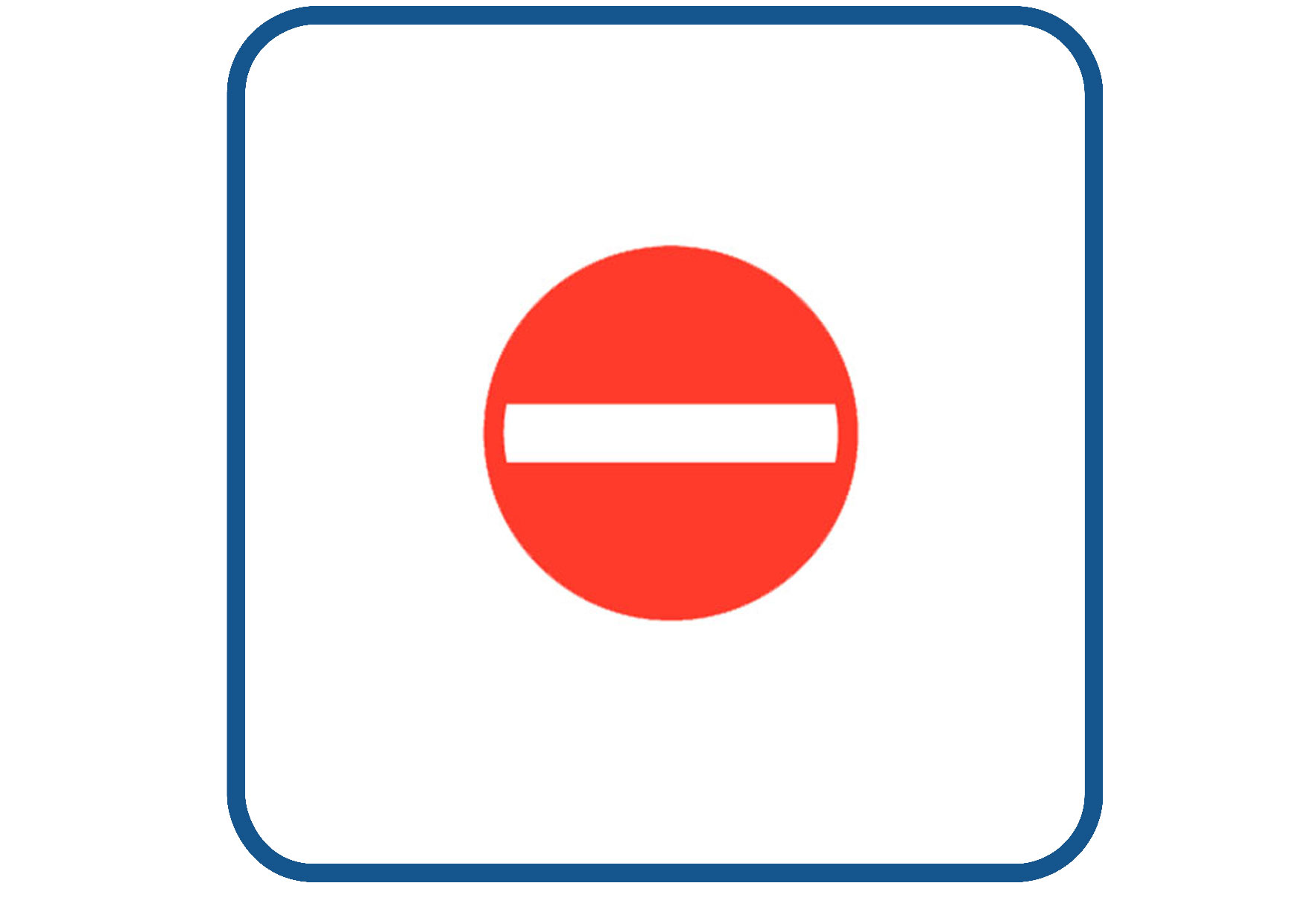 Verboden richting sticker