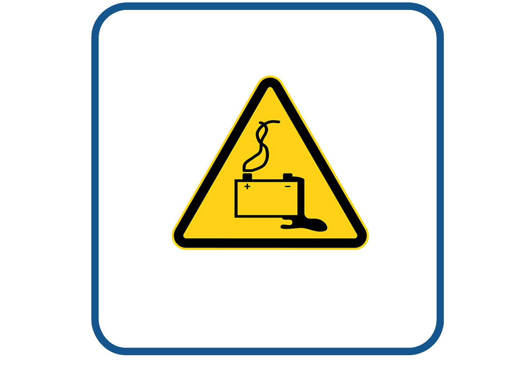 Batterijdamp sticker
