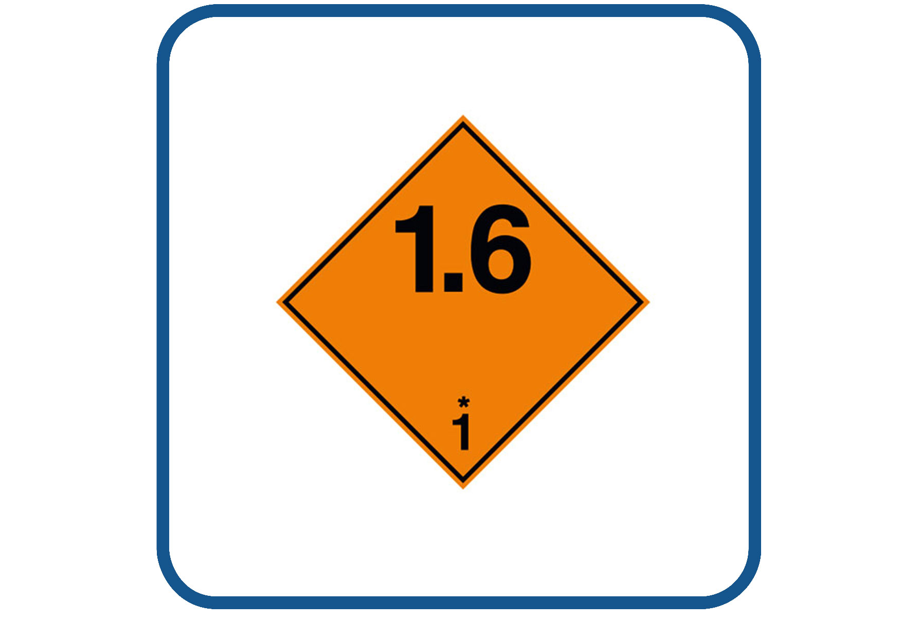 Ontplofbare stoffen en voorwerpen 1.6 sticker