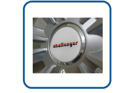 Challenger vintage naafstickers
