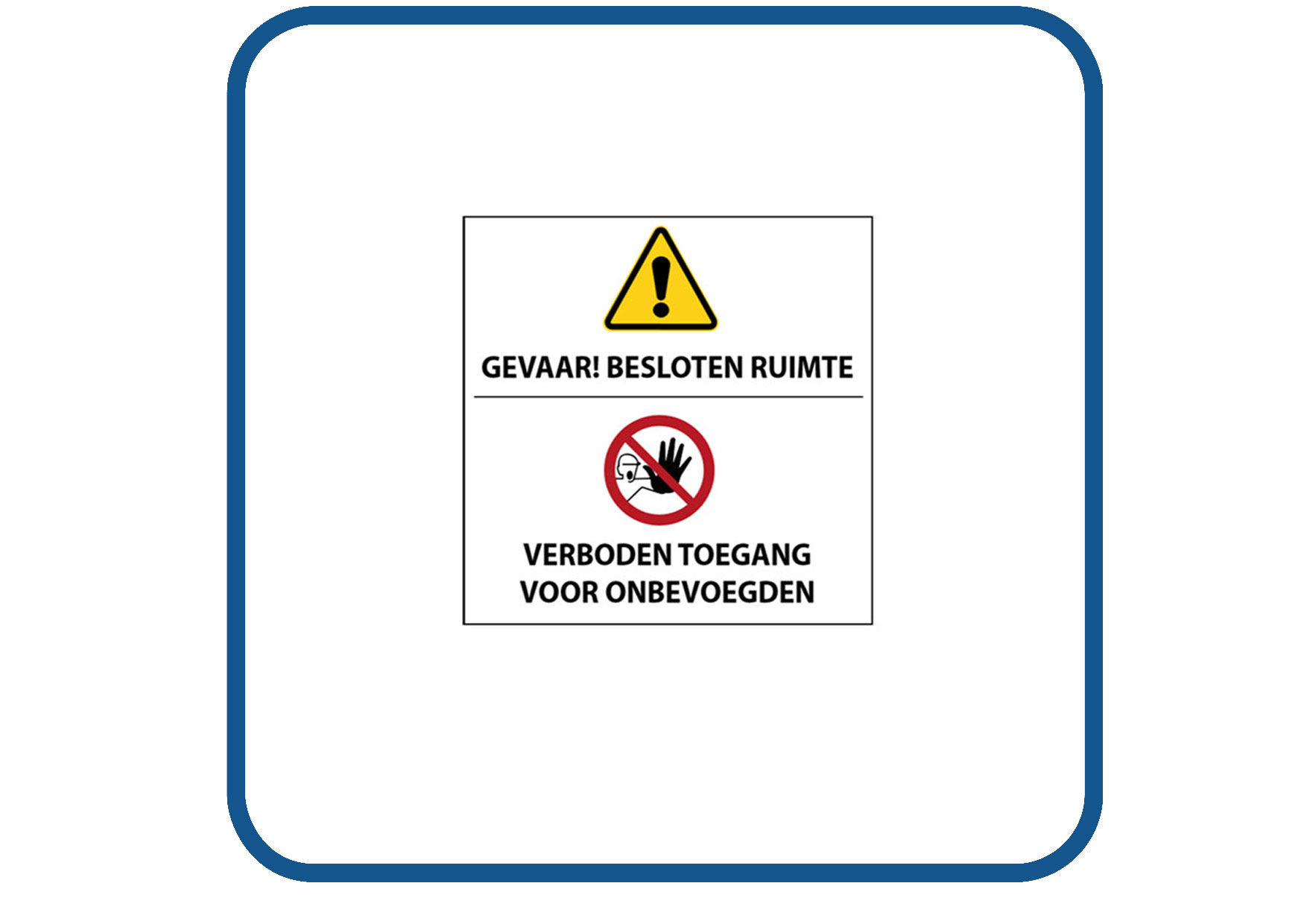 Gevaar besloten ruimte sticker