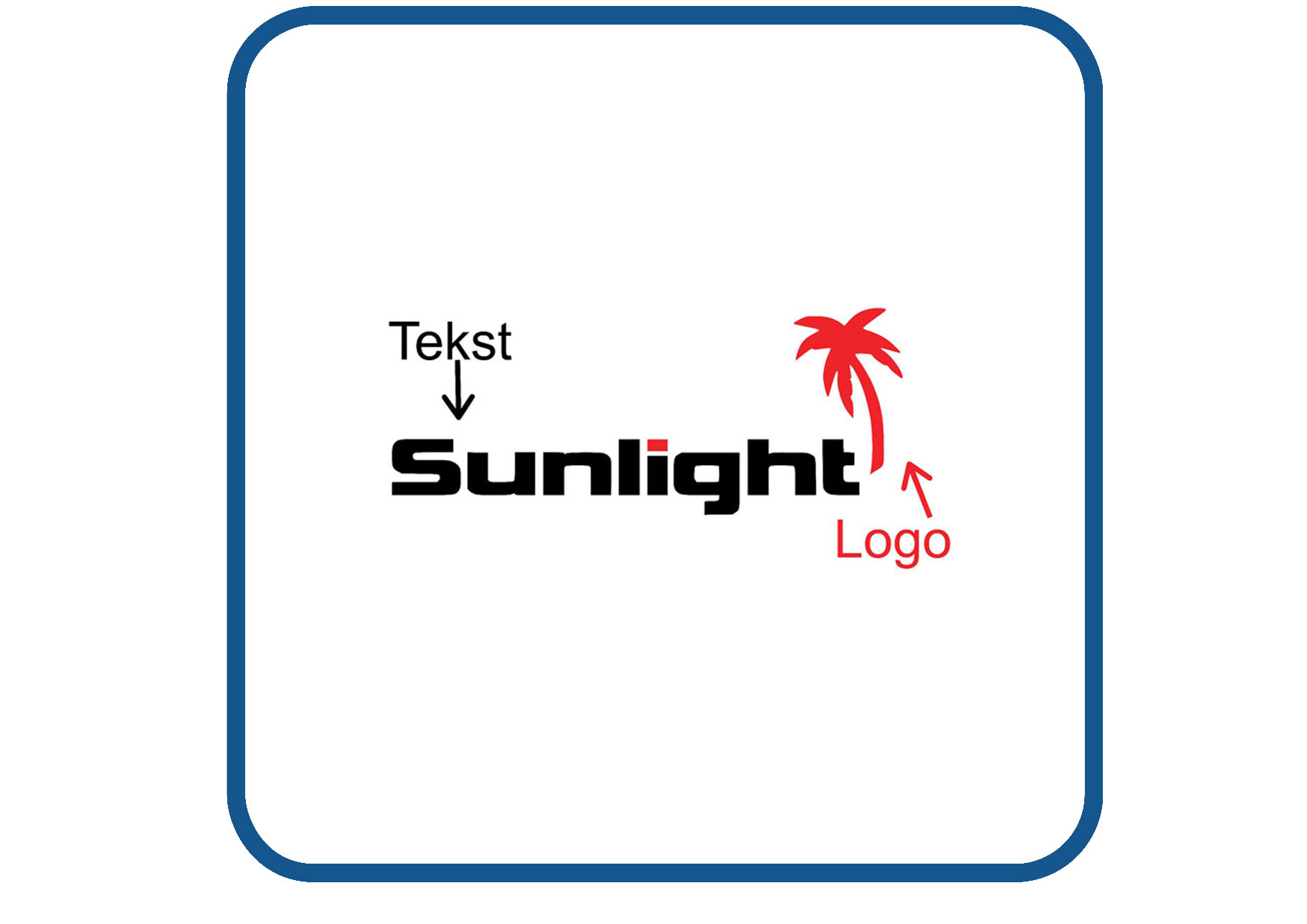 Sunlight met 1 palboom  caravan en camper sticker