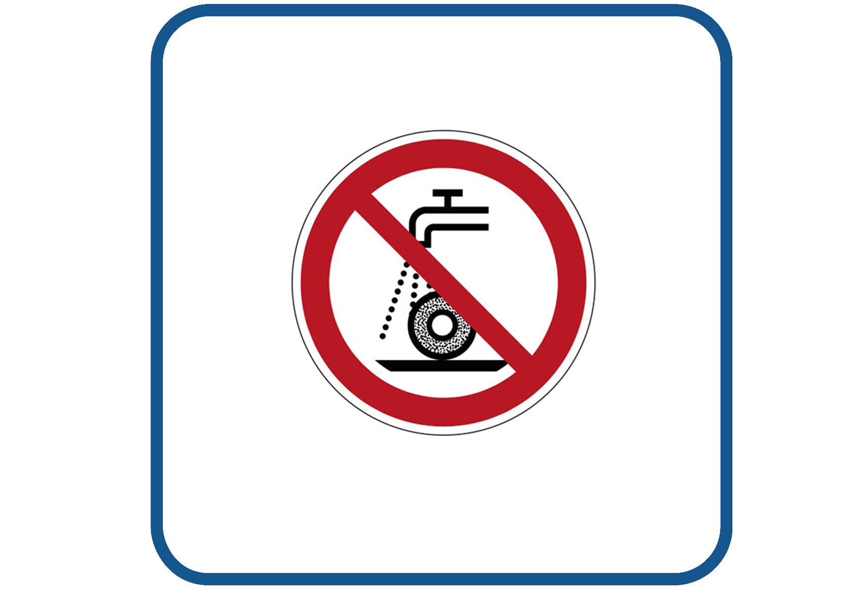 Nat slijpen verboden sticker