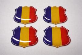 3D Roemenie gel vlag stickers UV-bestendig