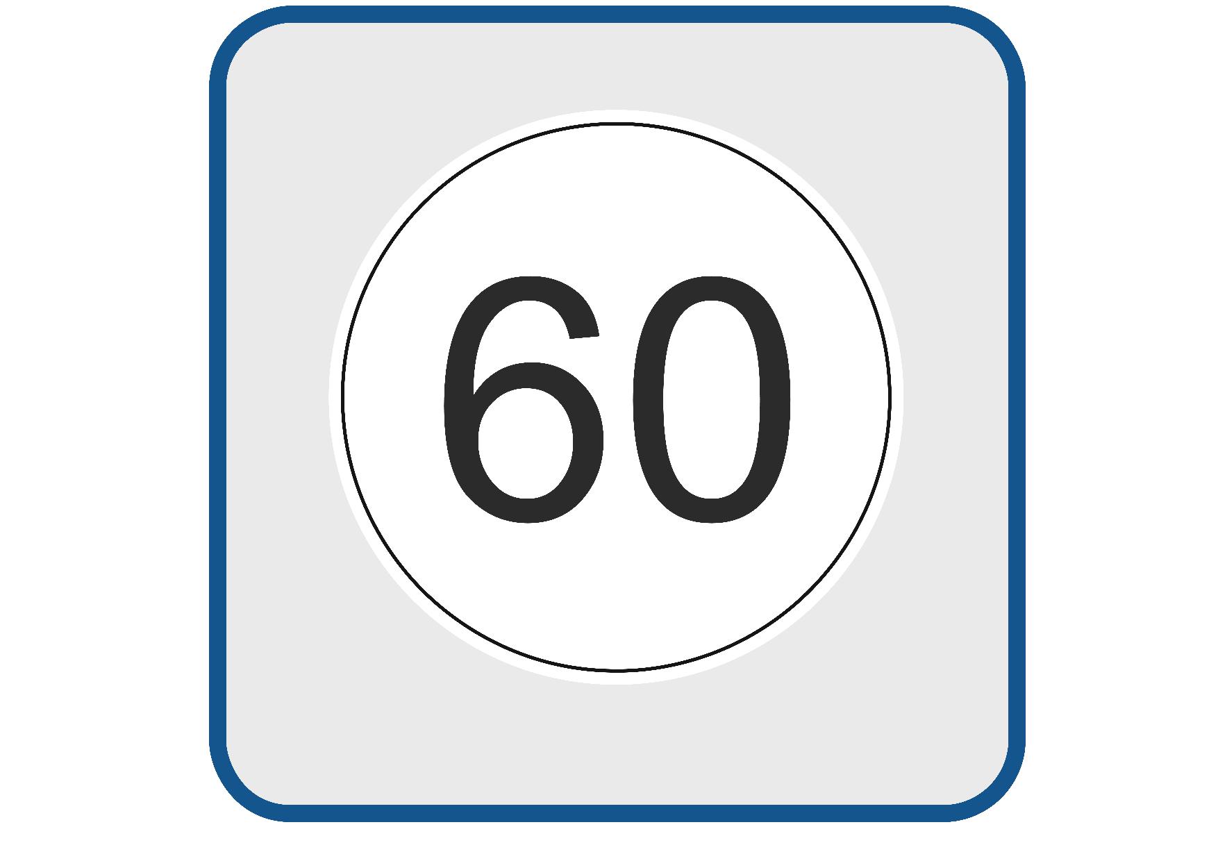 60 KM snelheidssticker