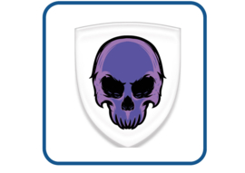 Skull design 6 doming 3D gel sticker
