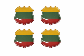 3D Litouwen gel vlag stickers UV-bestendig