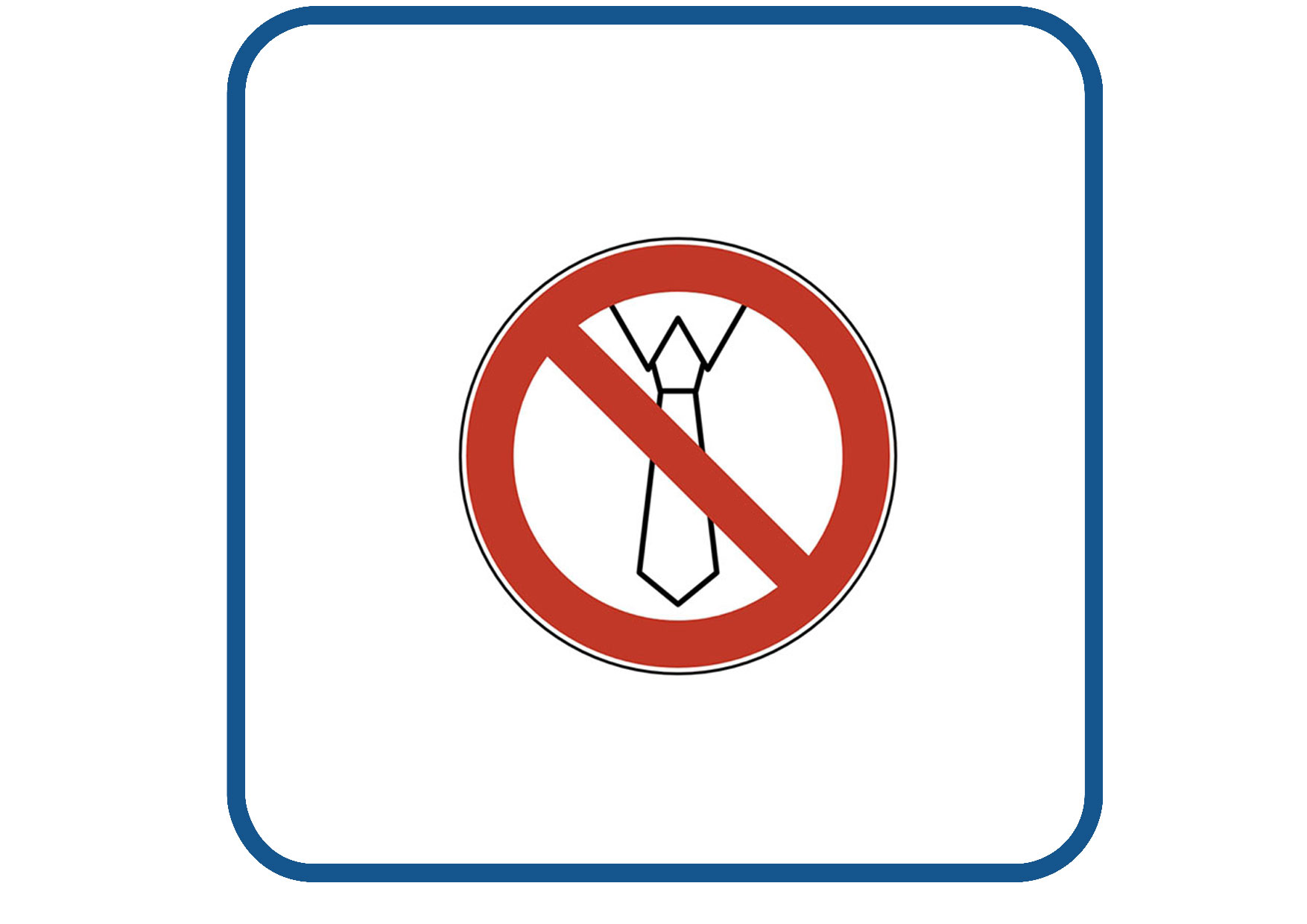 Loshangende kleding verboden sticker