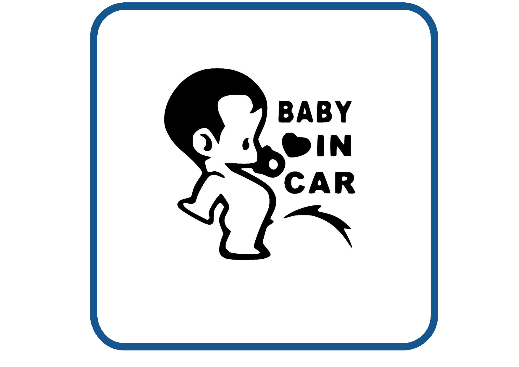 Baby in car design 5 sticker