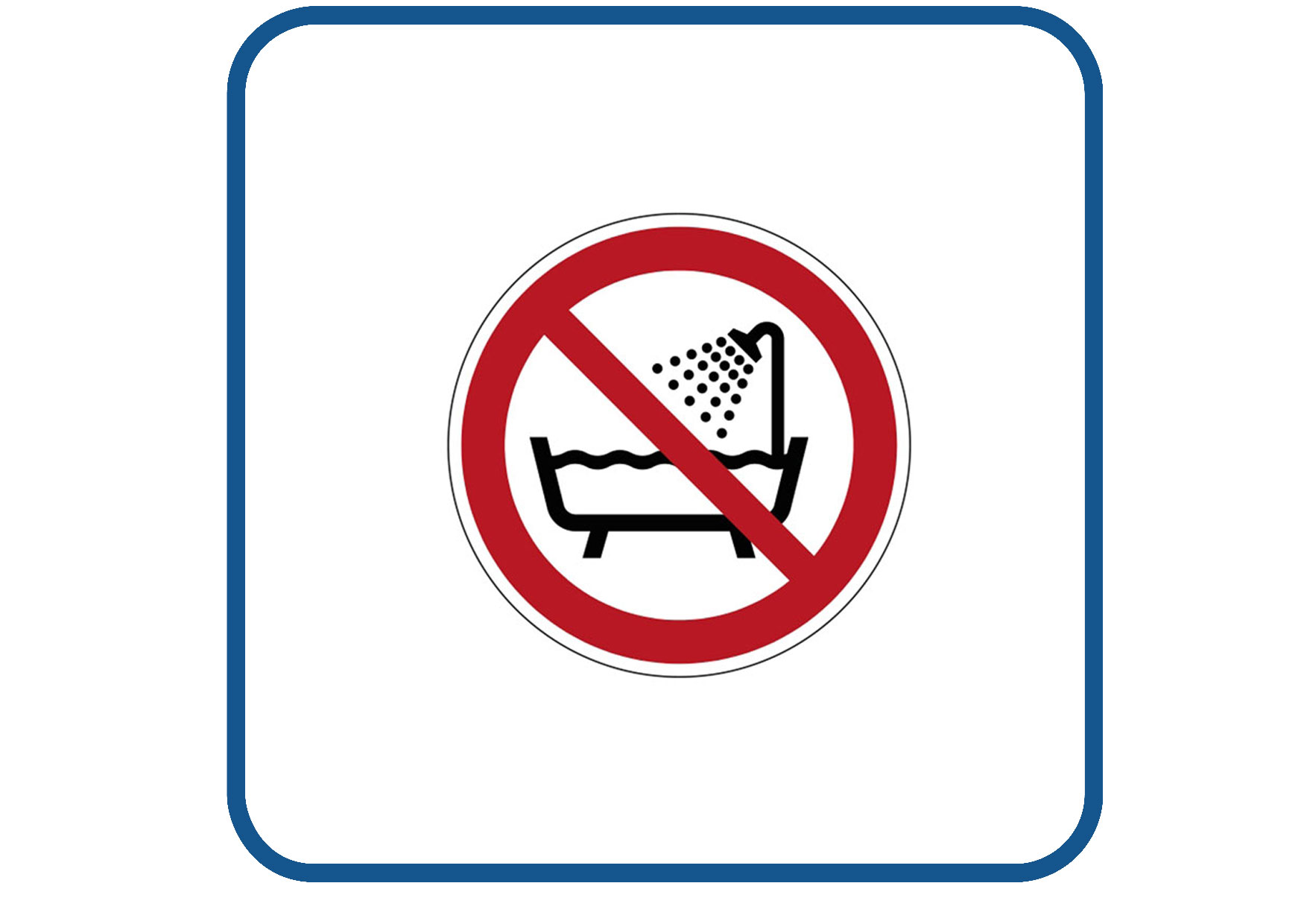 Niet gebruiken in water sticker