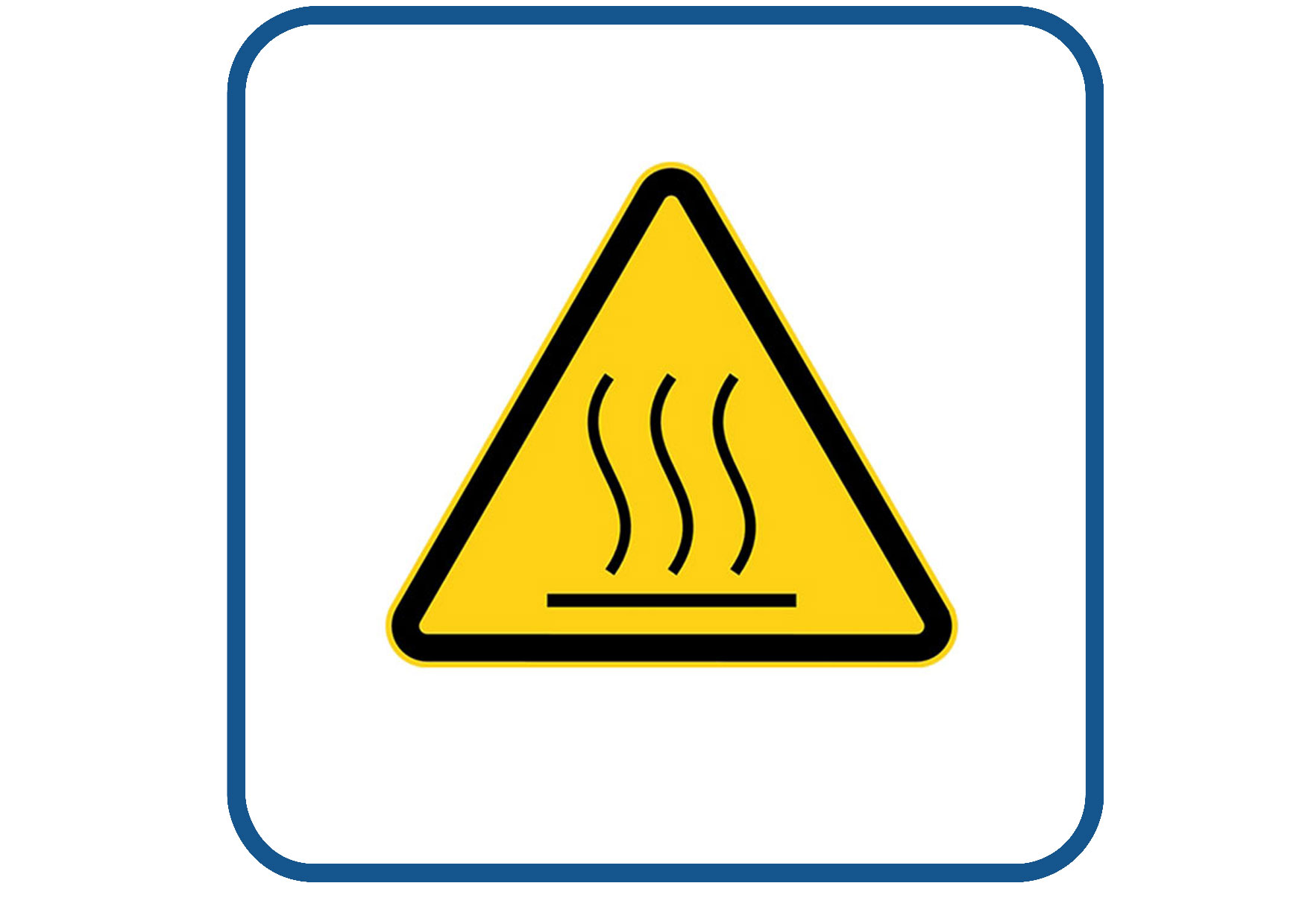 Warm oppervlak sticker