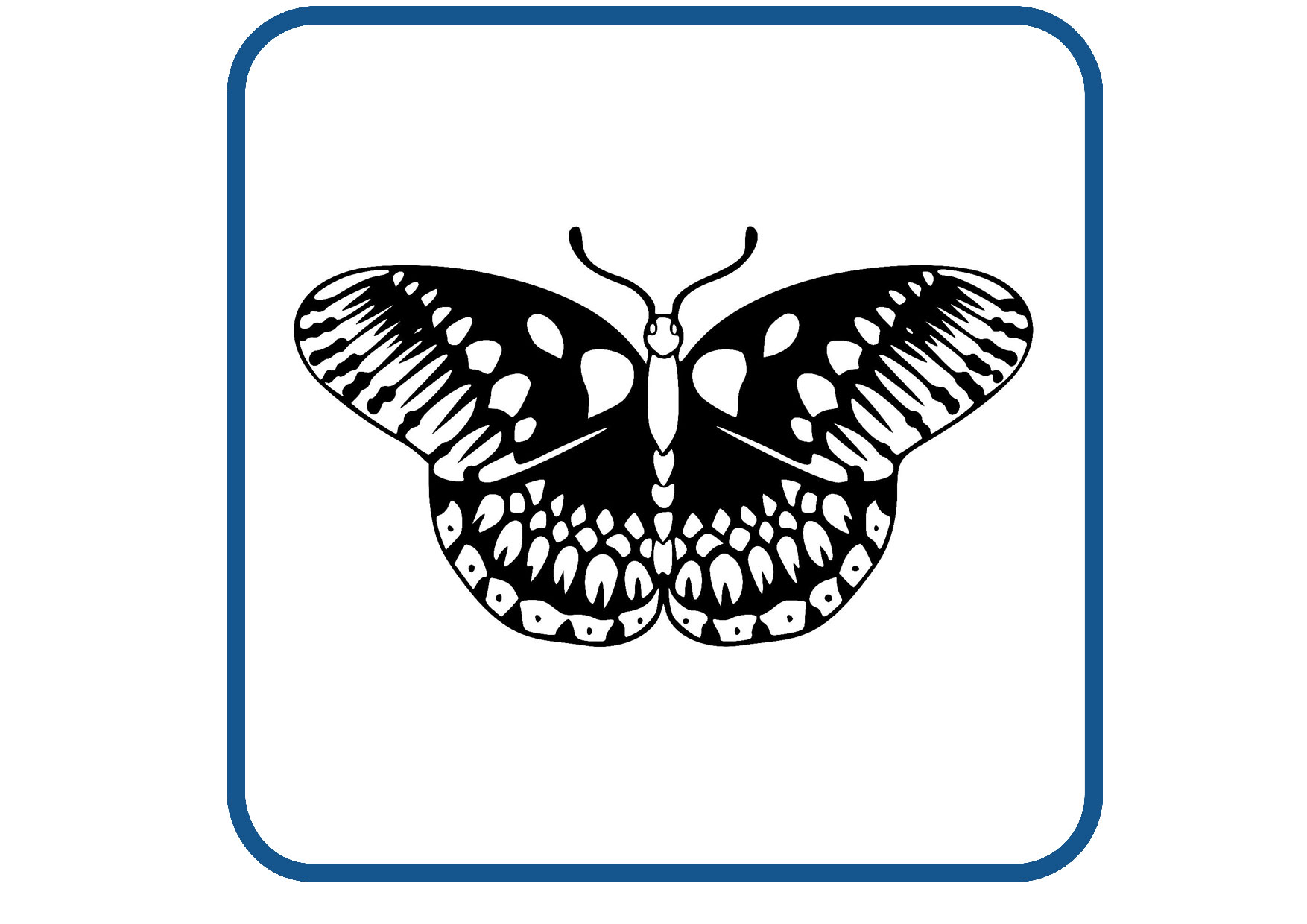 Vlinder design 40 sticker