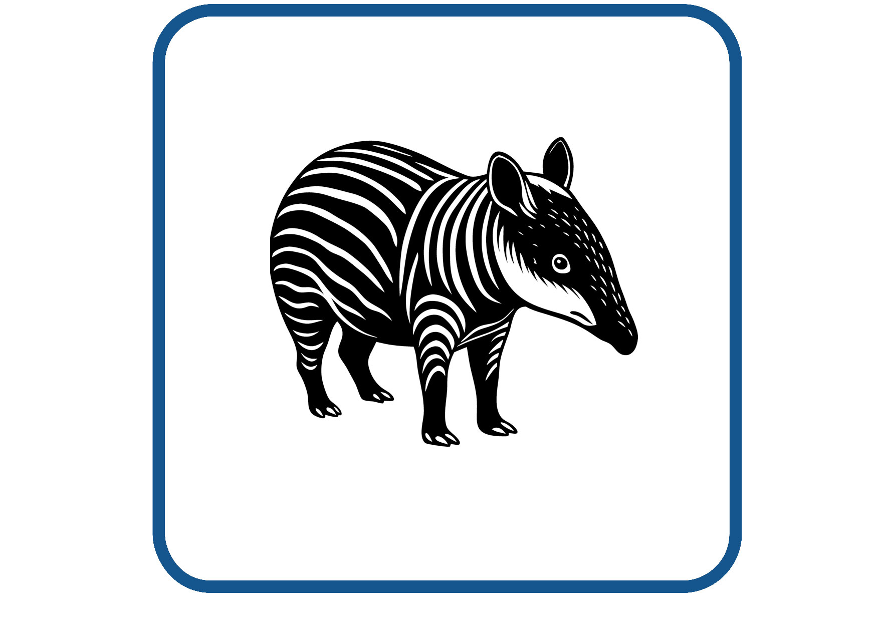 Zebra met lange snuit sticker