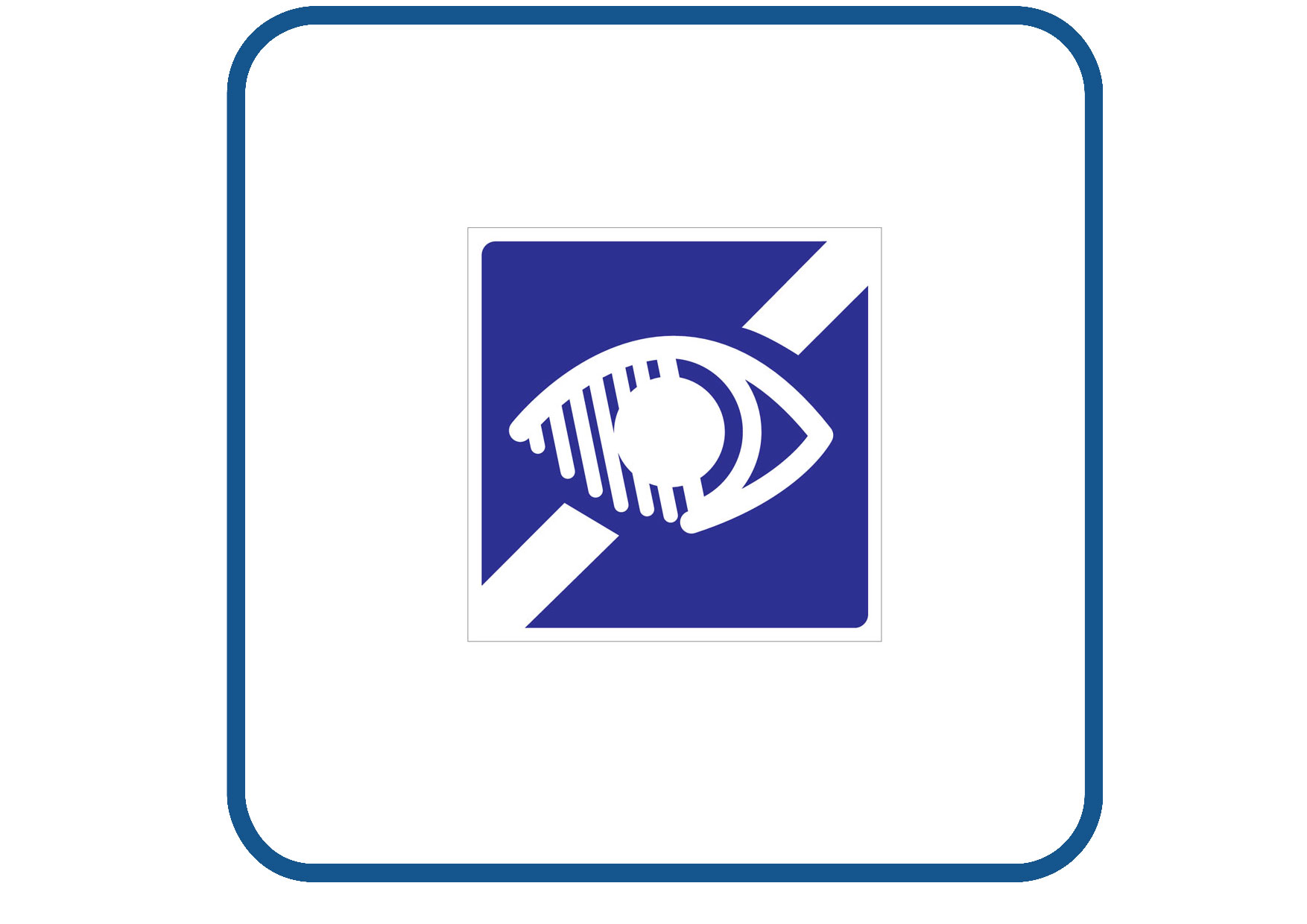 Visuele beperking sticker