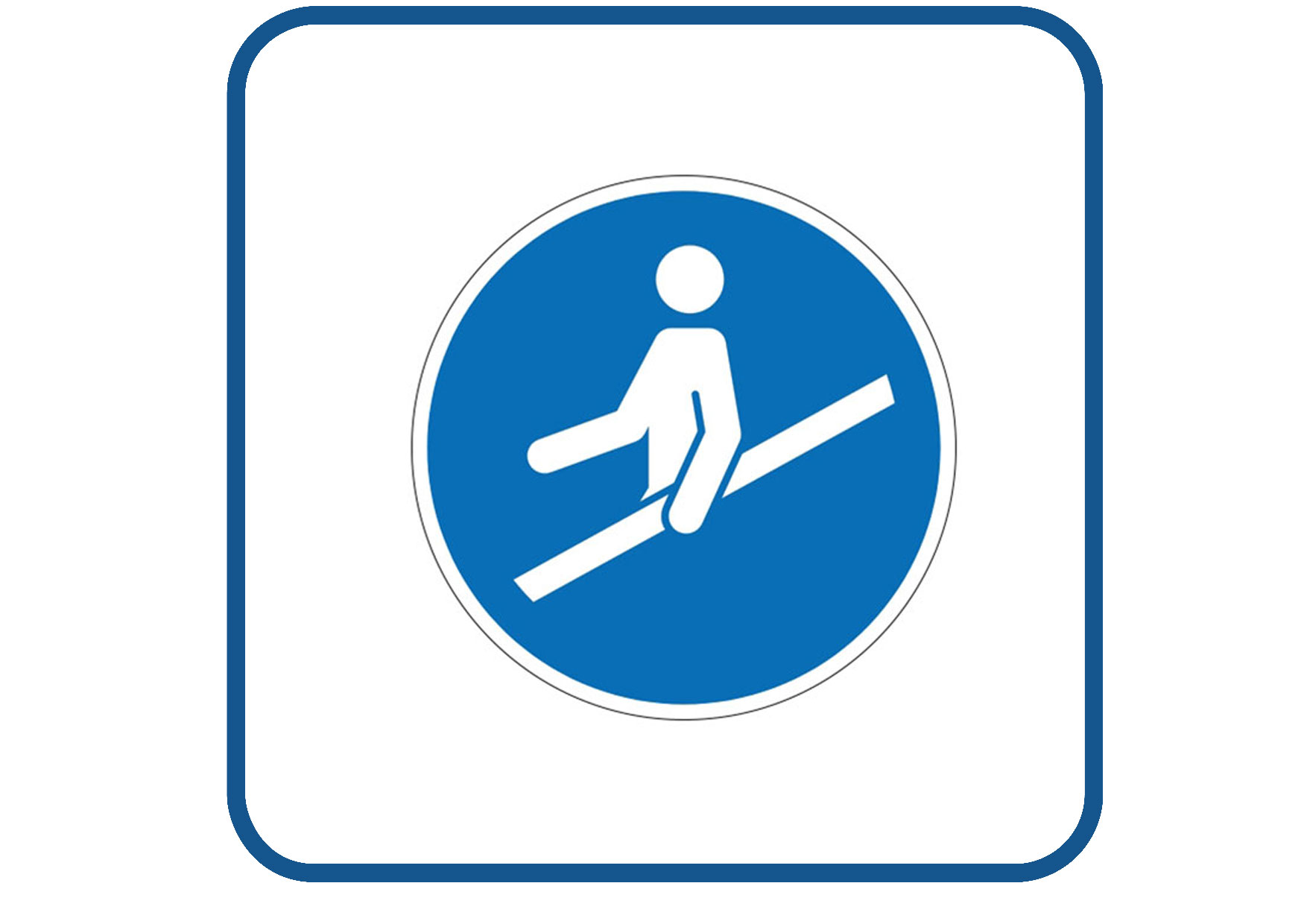 Trapleuning vasthouden sticker
