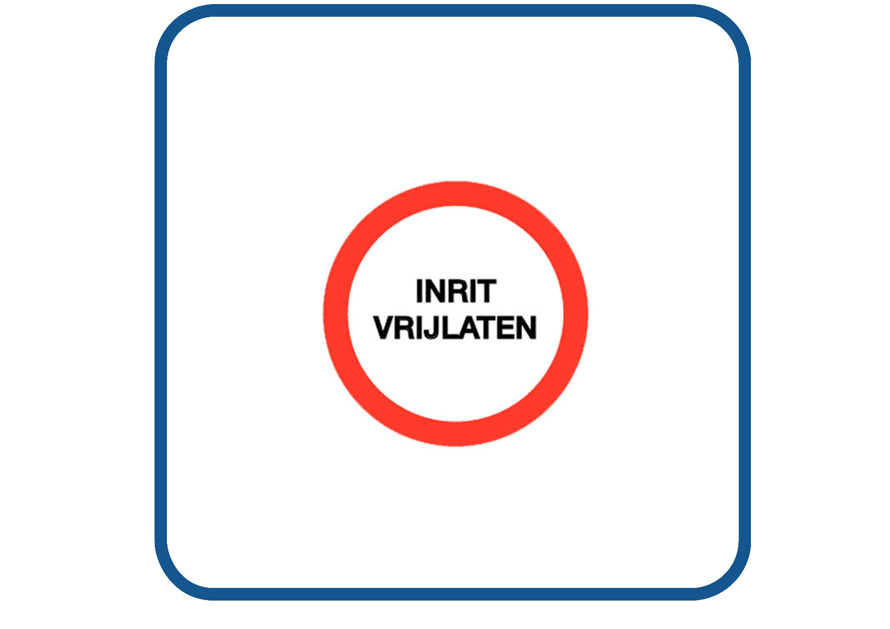 Inrit vrijlaten sticker