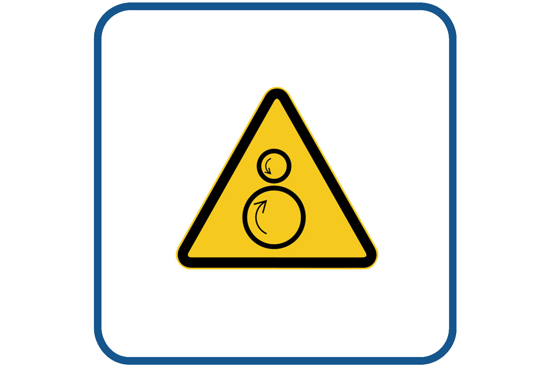 Draaiende delen sticker