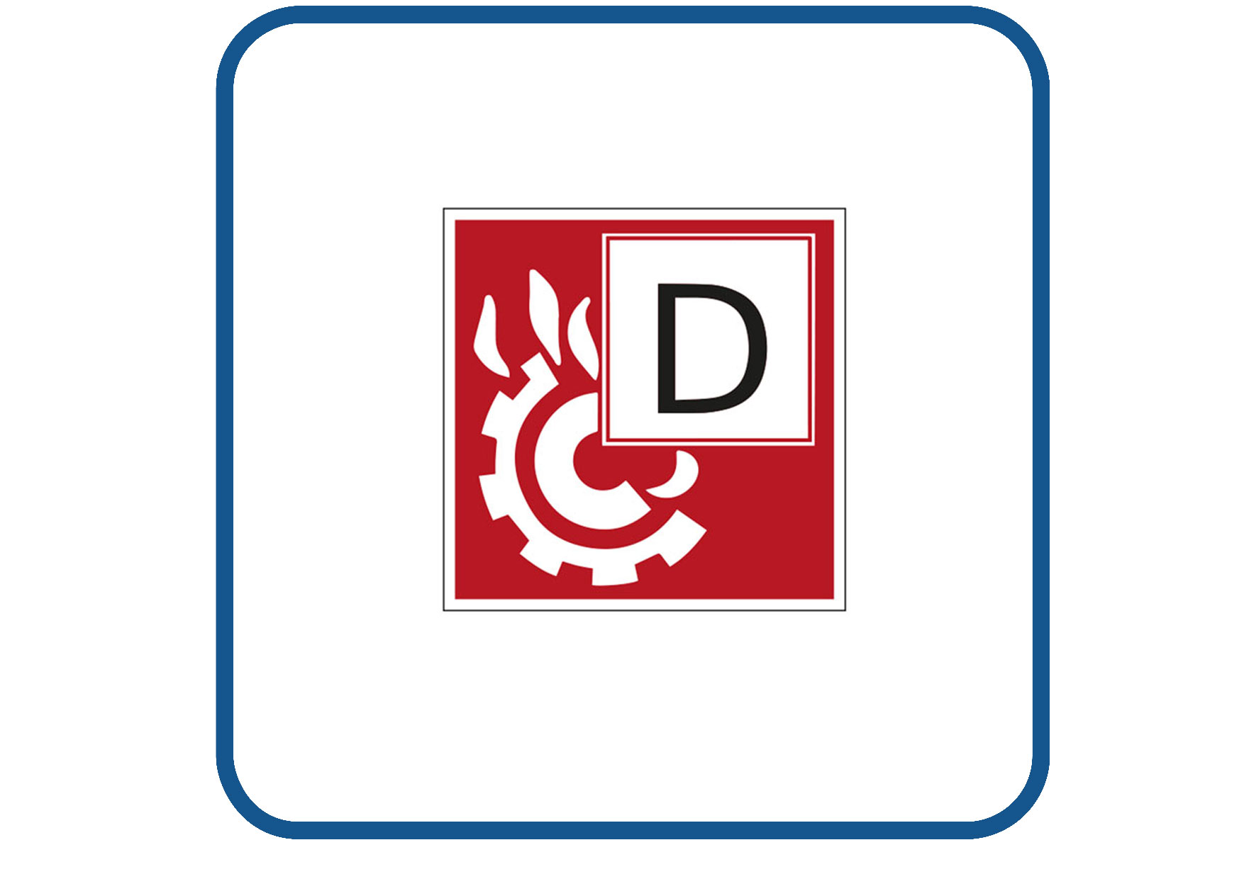 Brandklasse D sticker