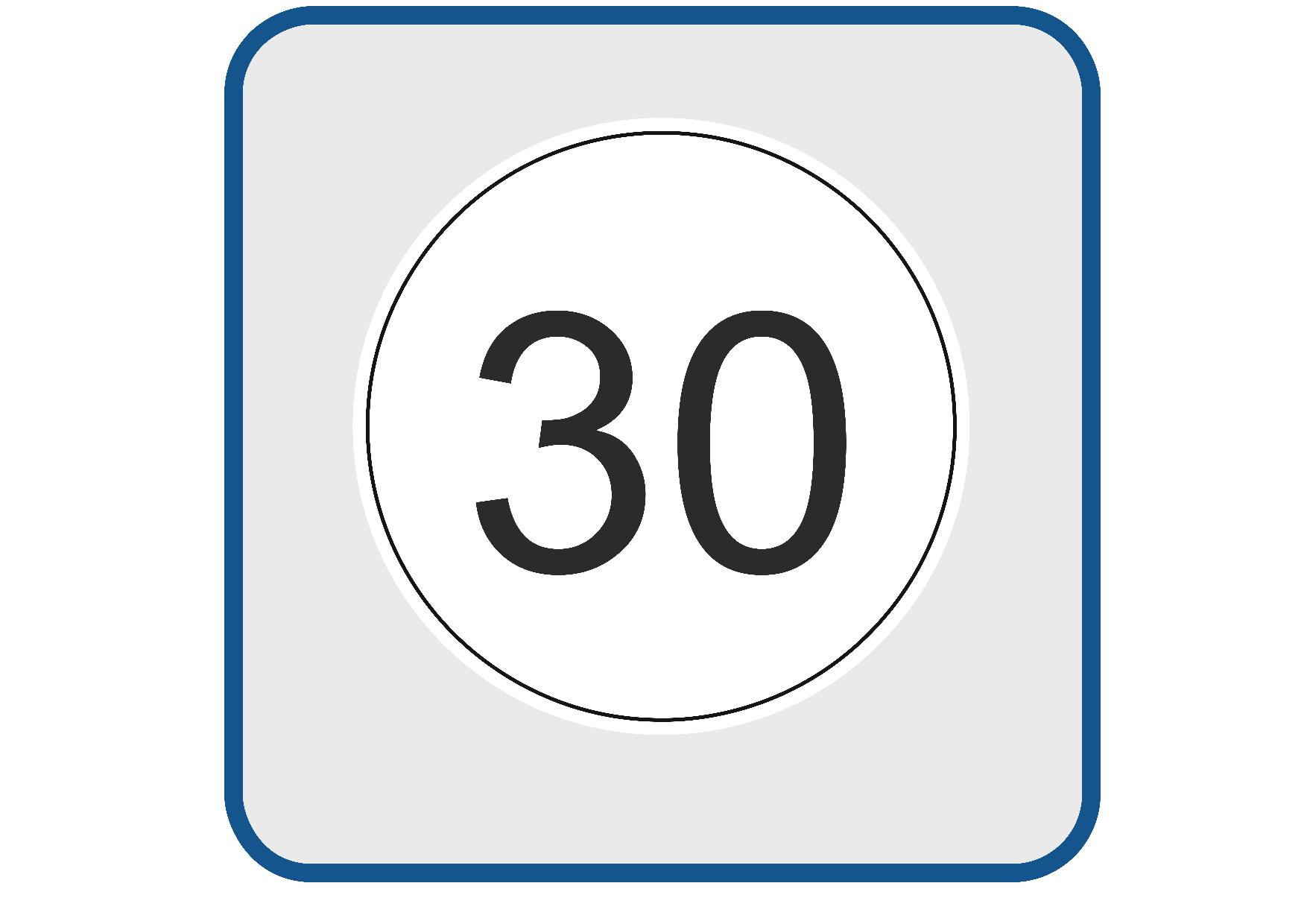 30 KM snelheidssticker