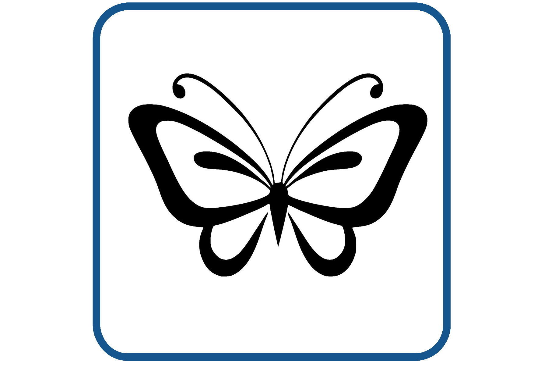 Vlinder design 10 sticker