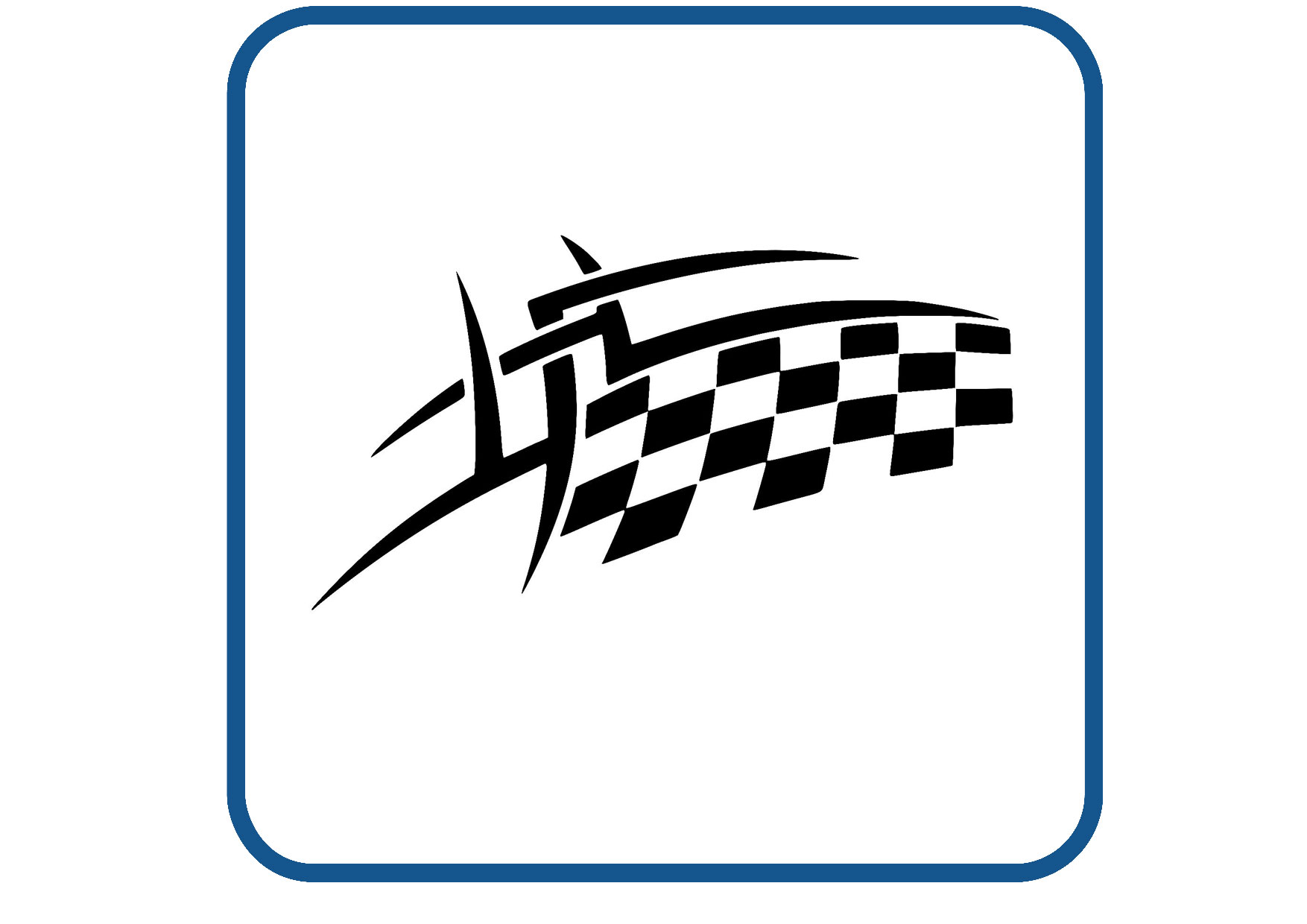 Racing vlammen design 2 sticker