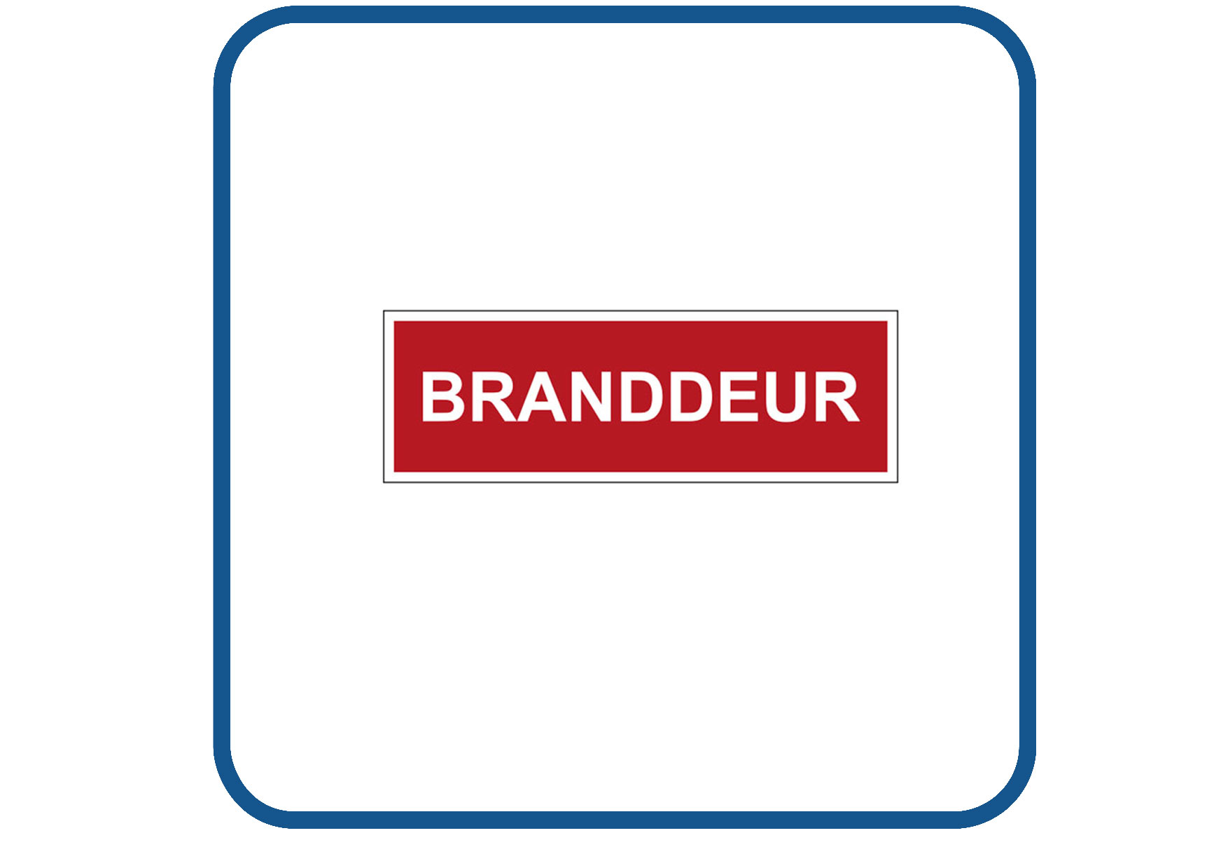 Branddeur sticker