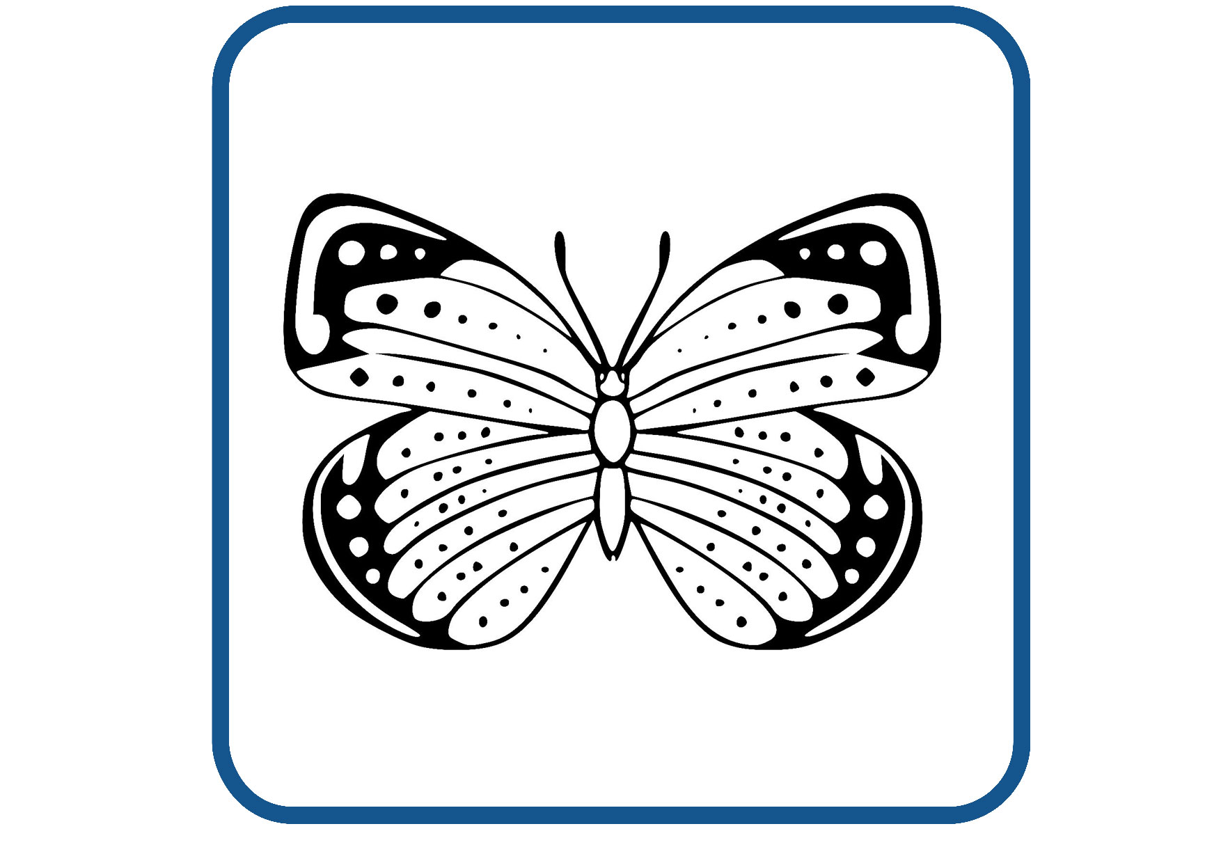 Vlinder design 42 sticker
