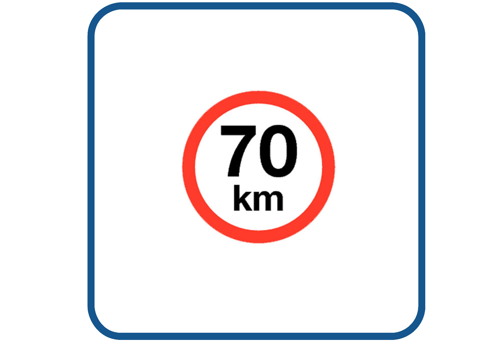 Max 70 KM sticker