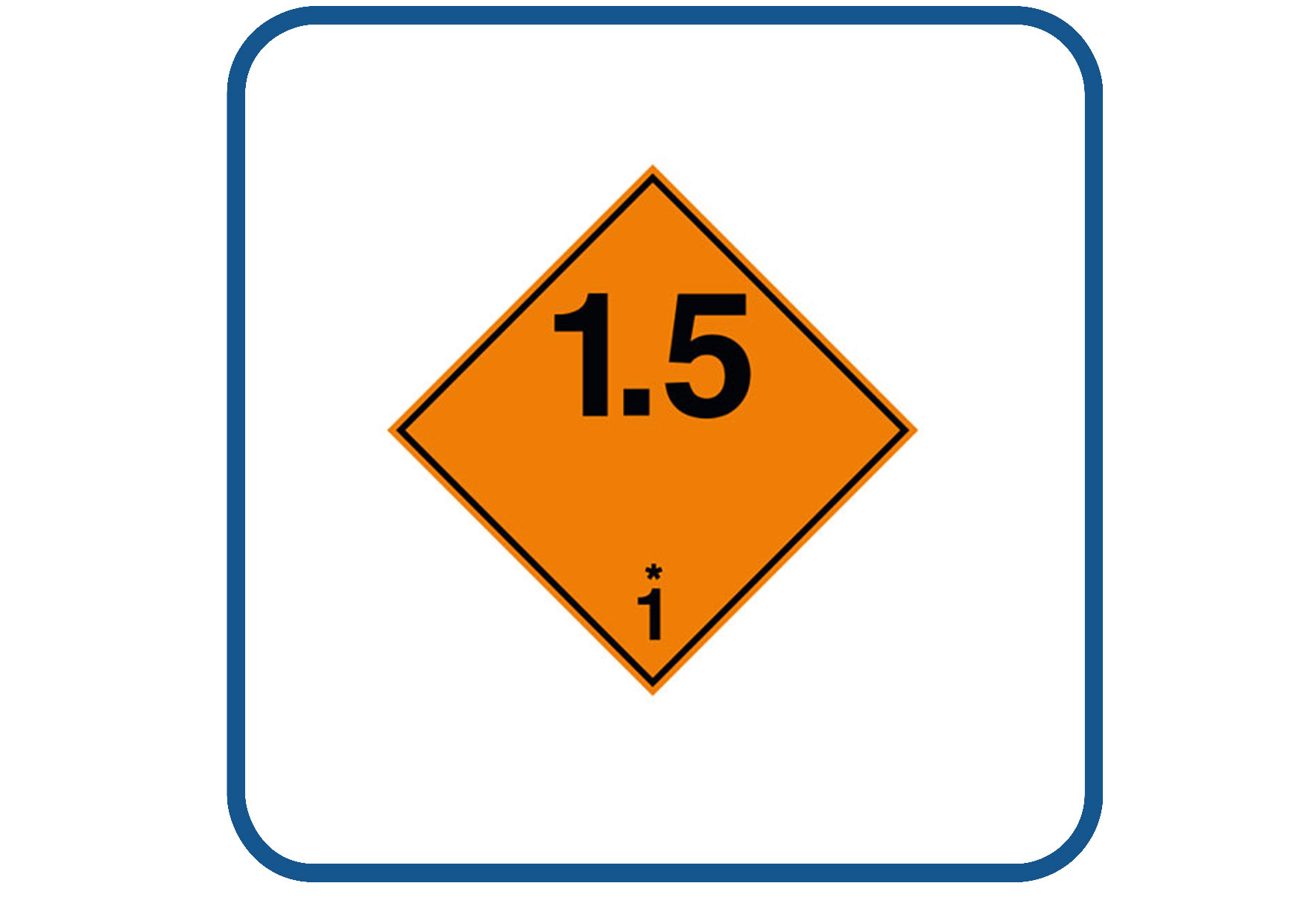 Ontplofbare stoffen en voorwerpen 1.5 sticker