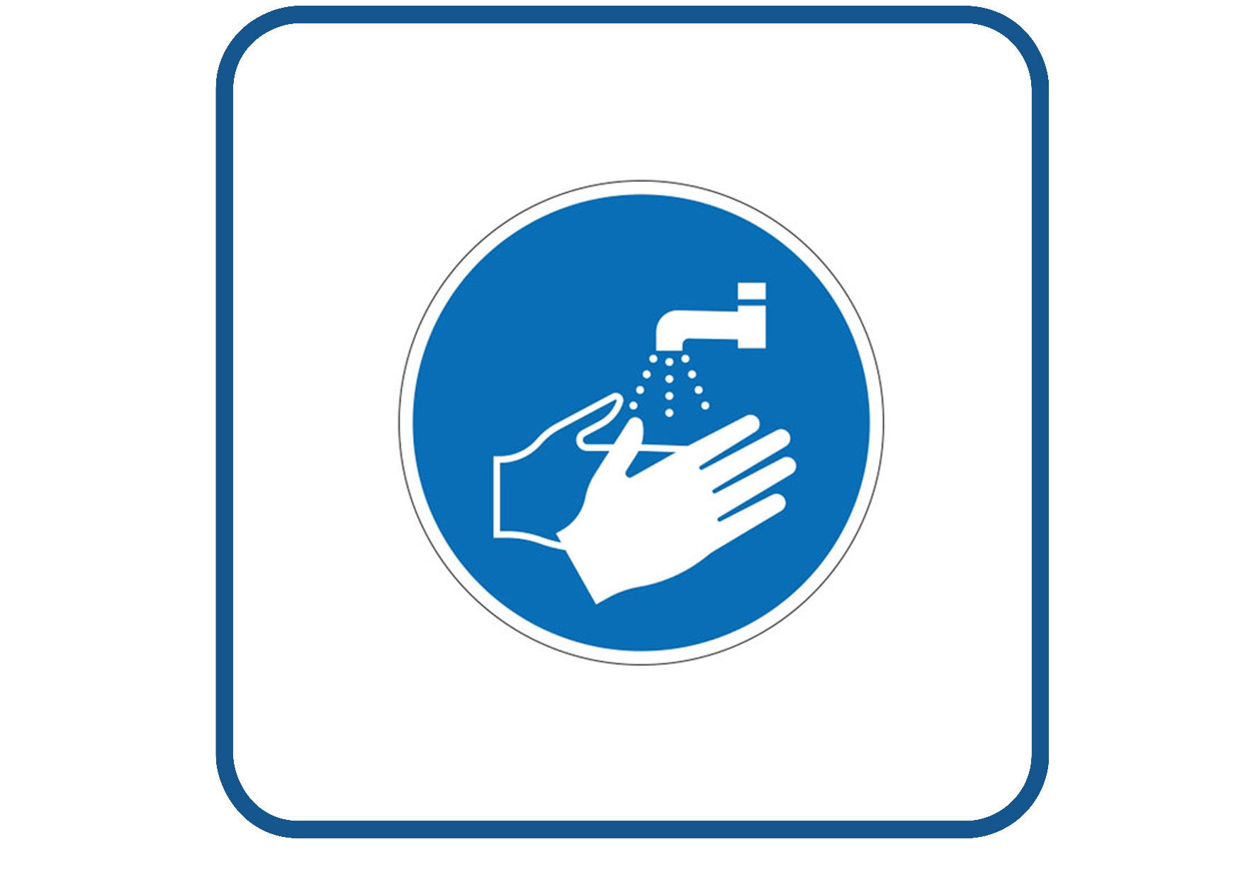 Handen wassen sticker